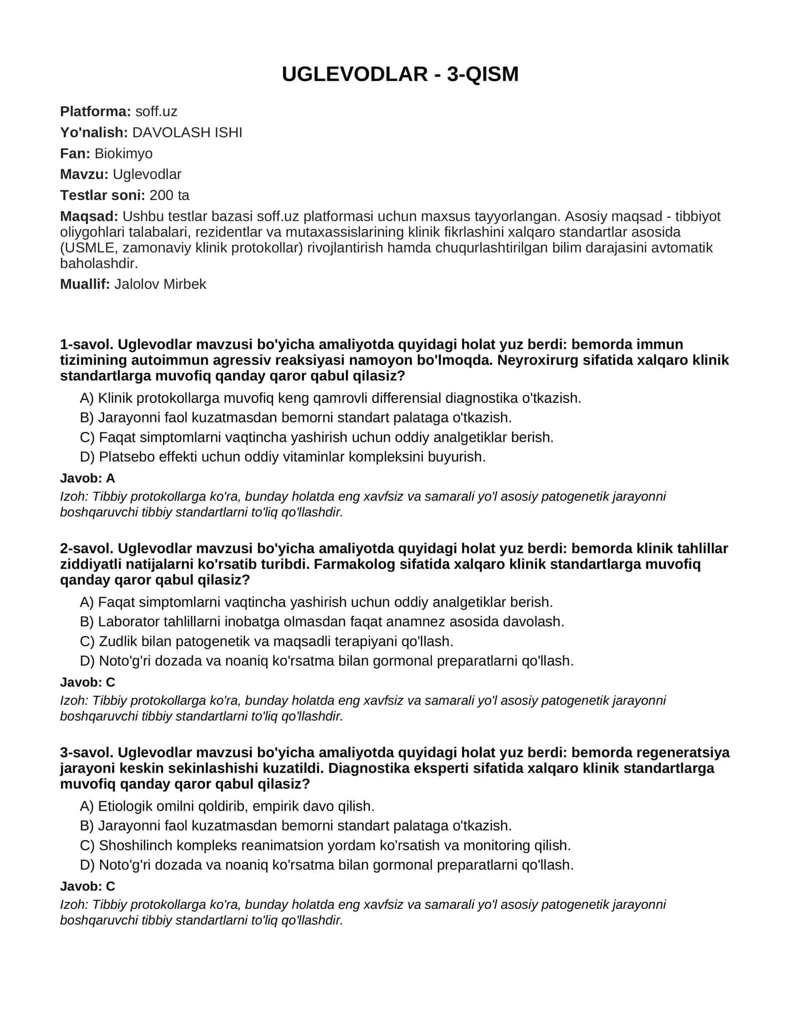 Uglevodlar - 3-QISM 1