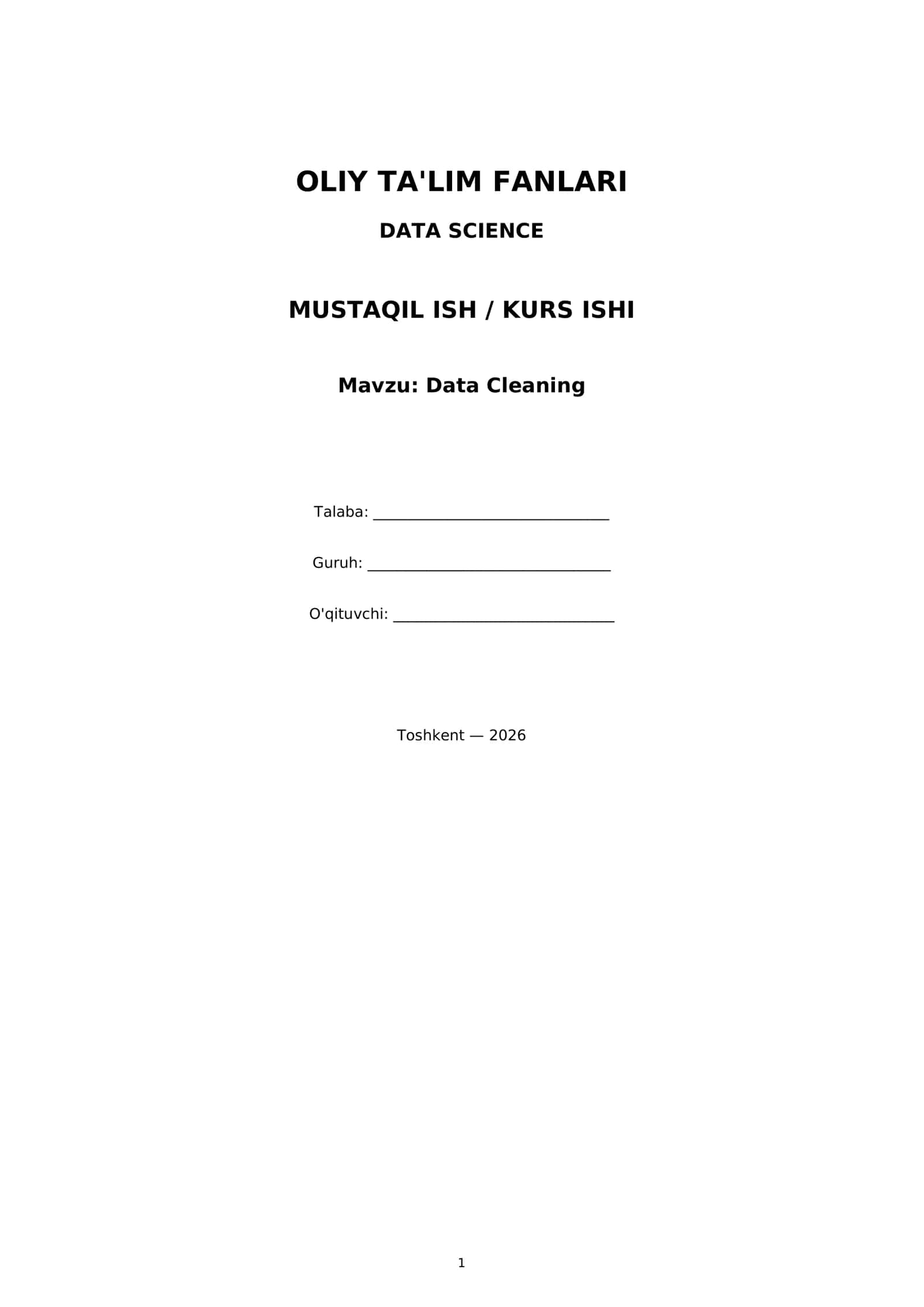 Data Cleaning 1