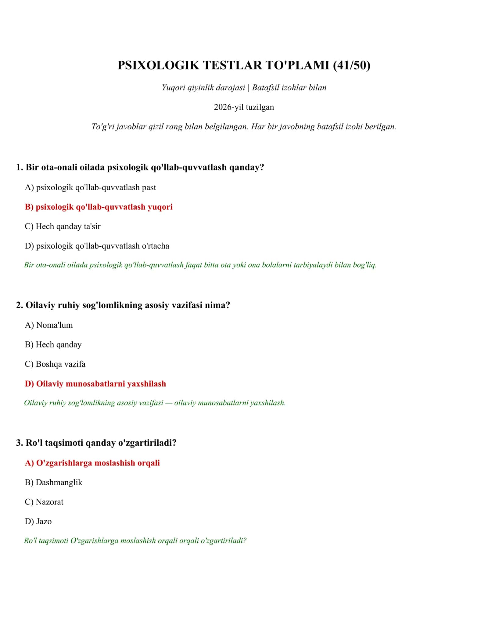 PSIXOLOGIK TESTLAR TO'PLAMI (41/50) 1
