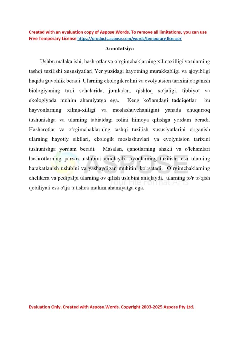 Hashoratlar 1