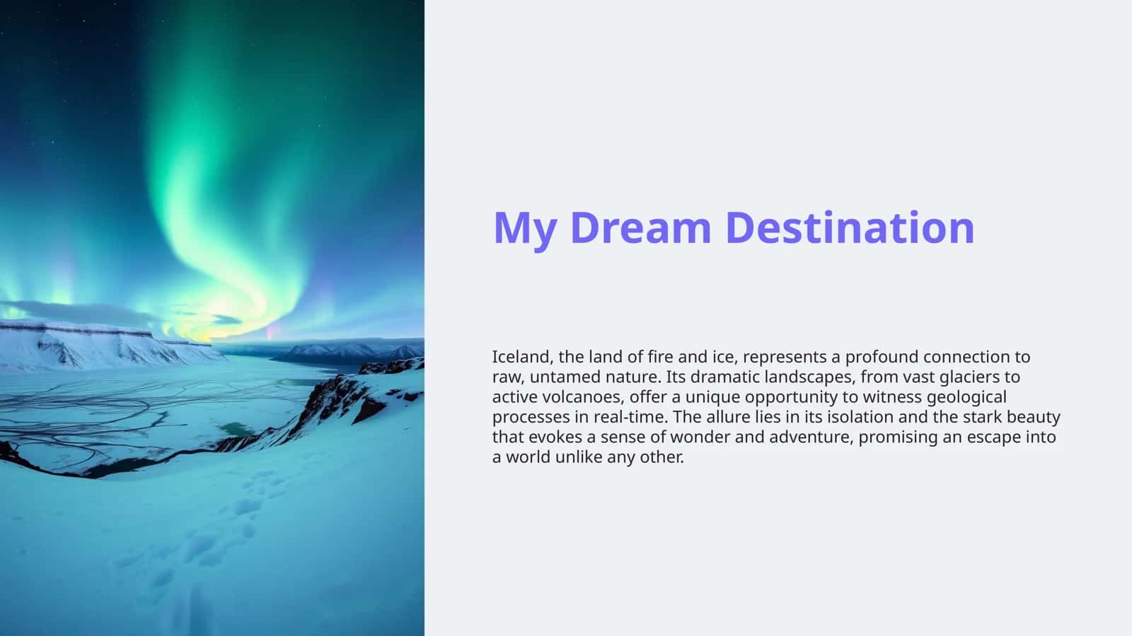 My Dream Destination 1