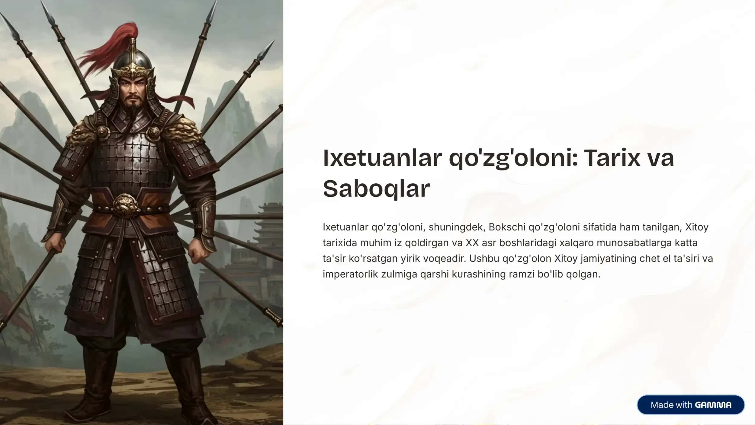 Ixetuanlar qo'zg'oloni: Tarix va Saboqlar 1