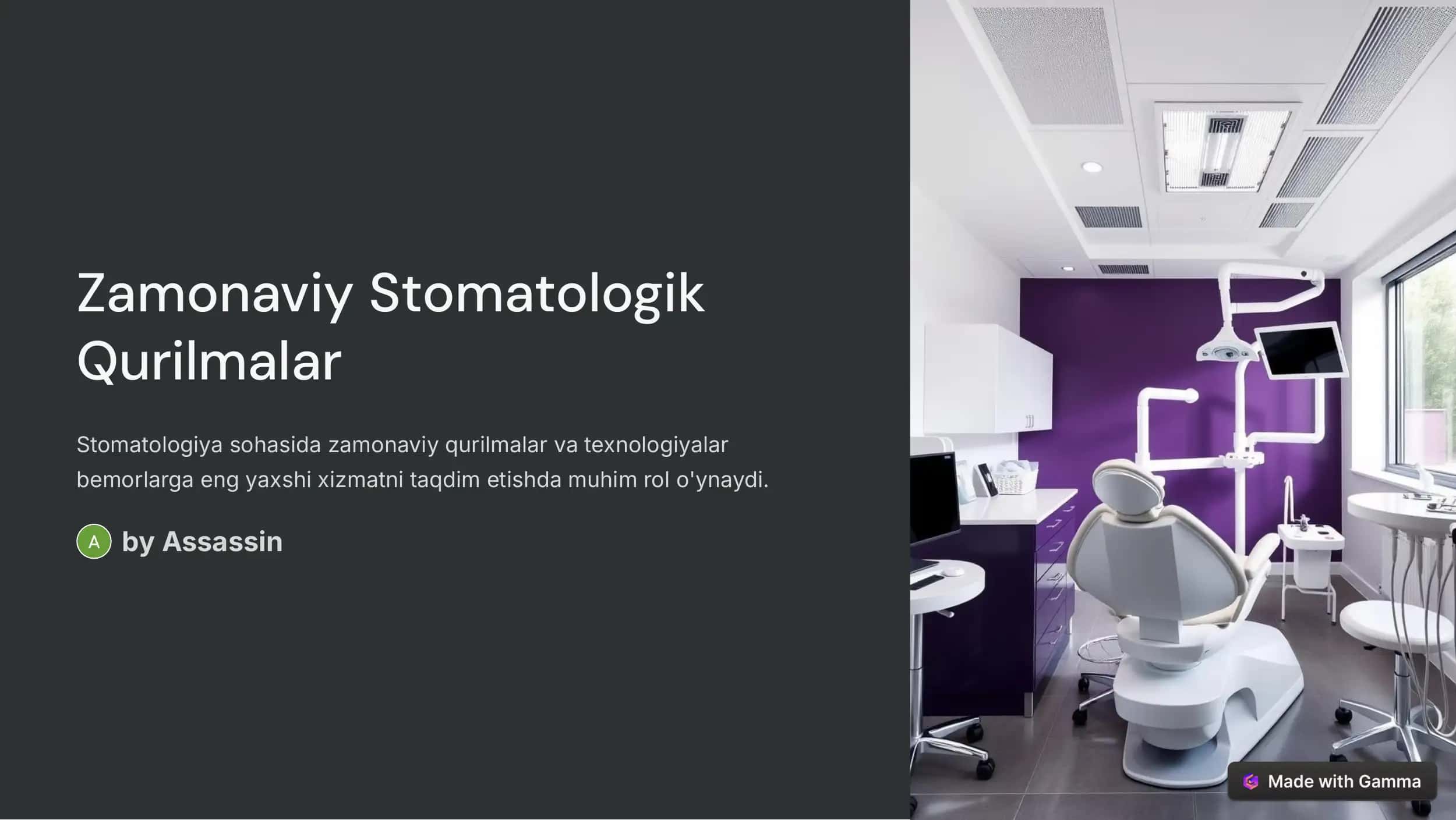 ZAMONAVIY STOMATOLOGIK QURILMALAR 1