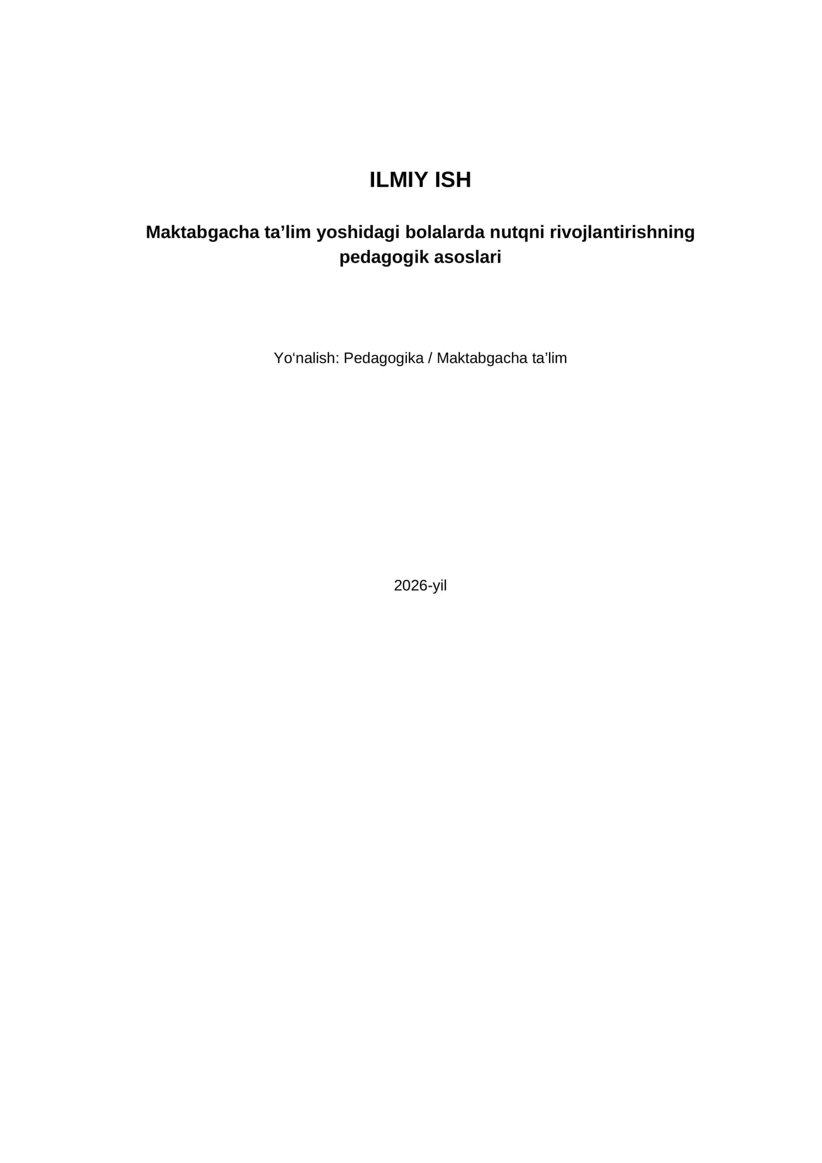 📚 Maktabgacha ta’limda bolalar nutqini rivojlantirish 1