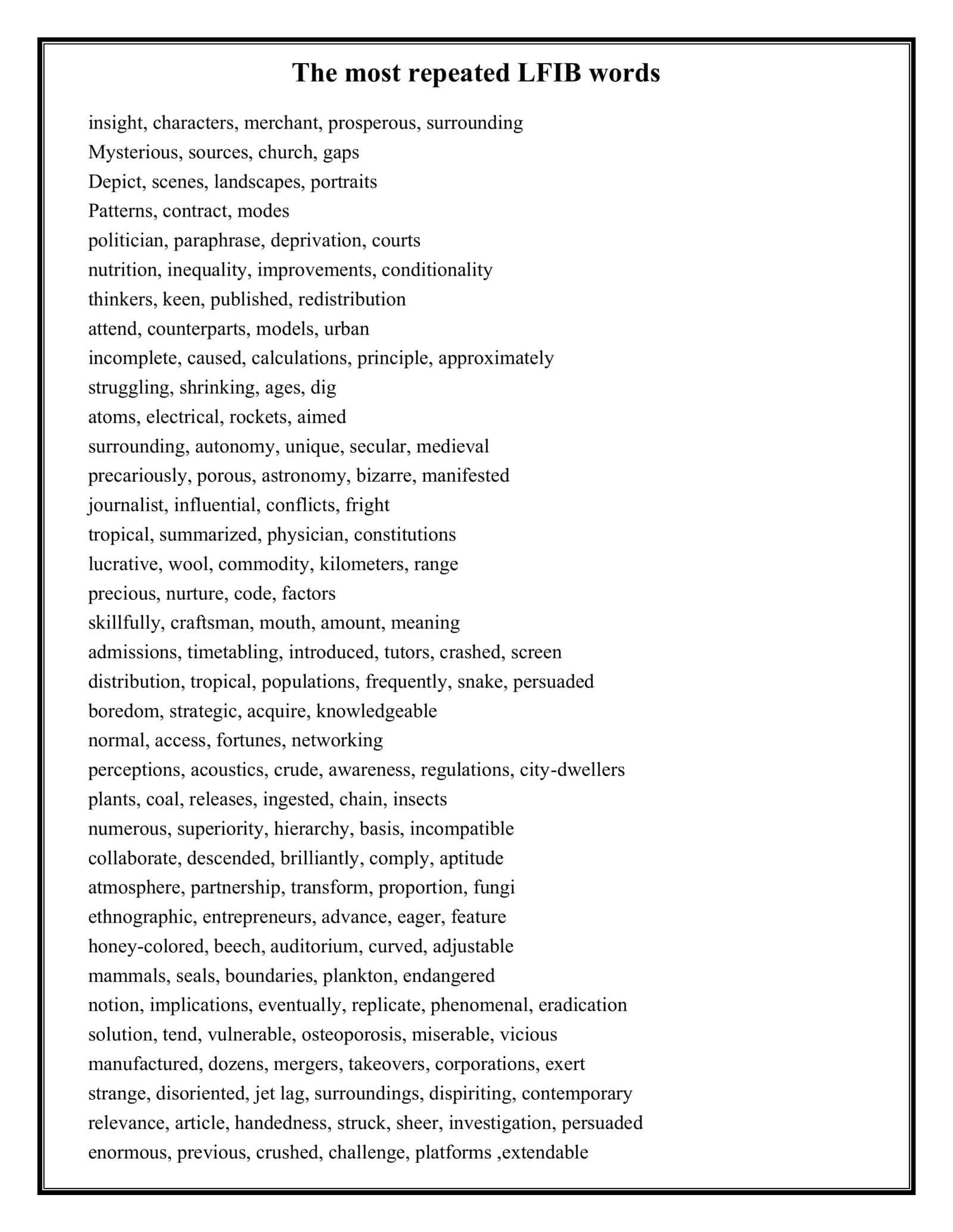 INGLIZ TILI-most repeated listening spelling-3 1