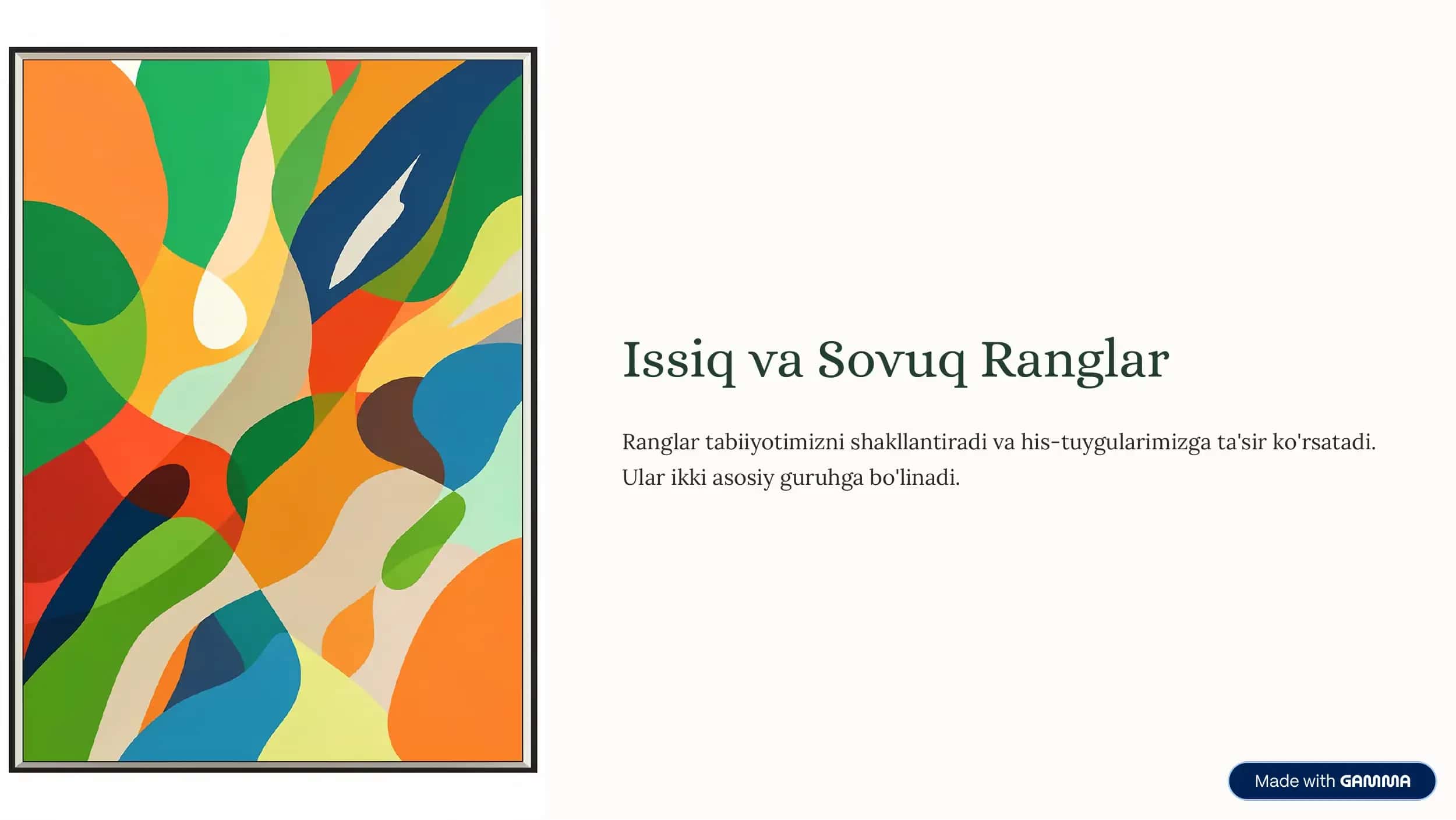 Issiq va Sovuq Ranglar 1
