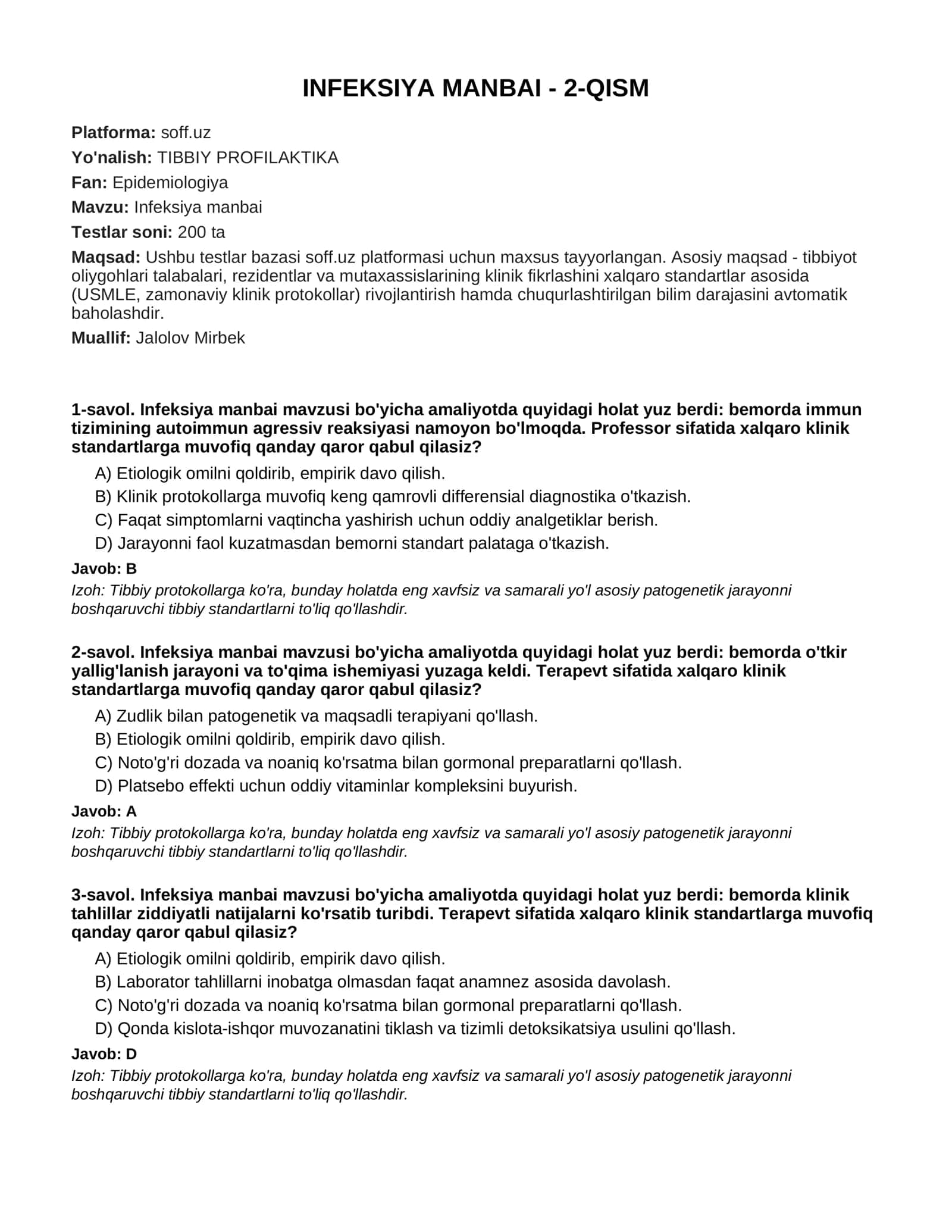 INFEKSIYA MANBAI - 2-QISM 1