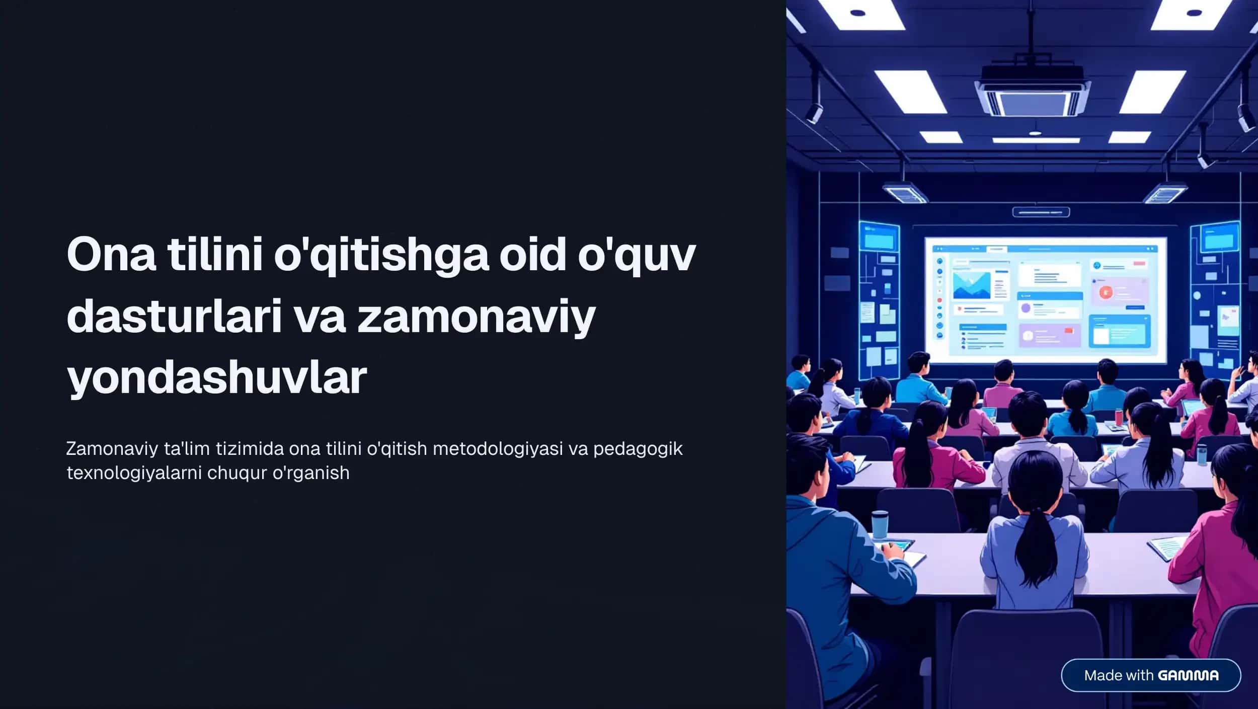 Ona tilini o'qitishdagi zamonaviy metodlar 1