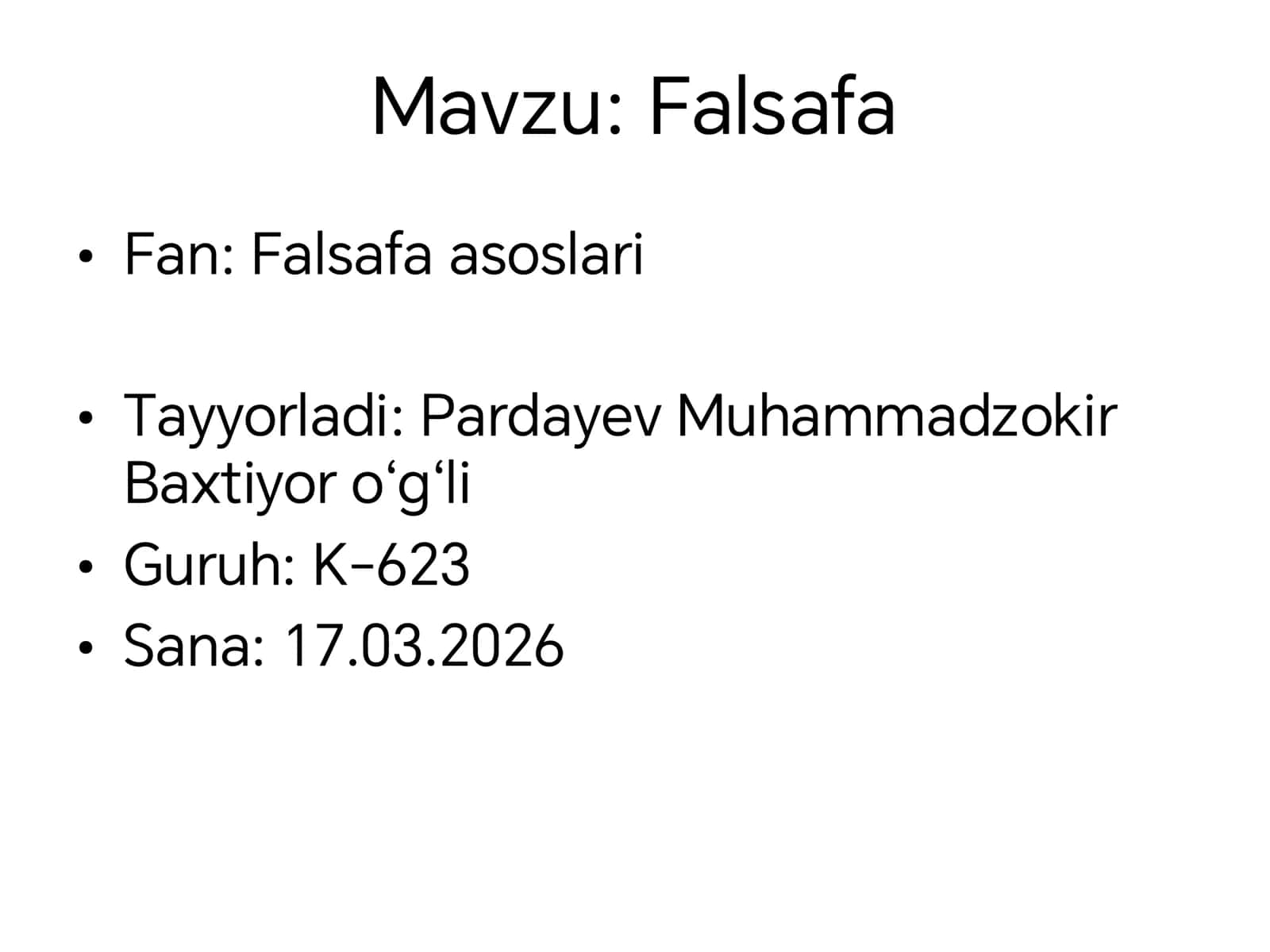 Falsafa 1