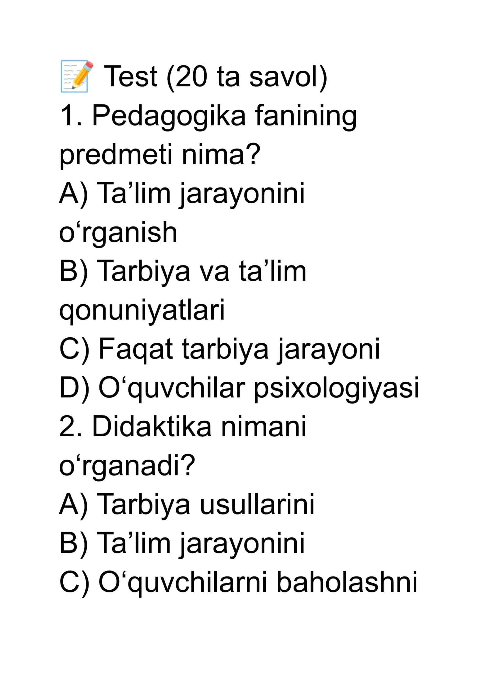 Pedagogika fanining predmeti 1