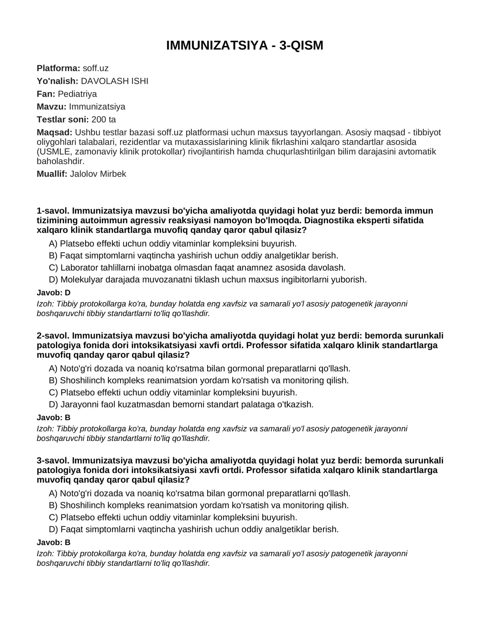 IMMUNIZATSIYA - 3-QISM 1