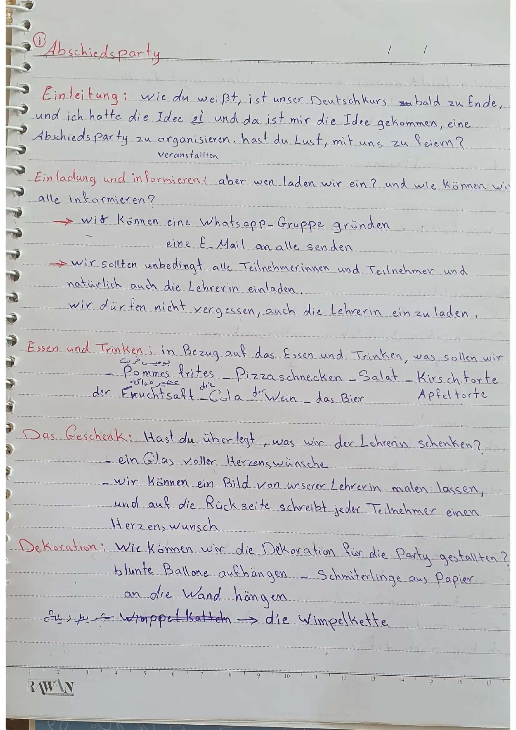 Gemainsam etwas planen (Javoblari) 1