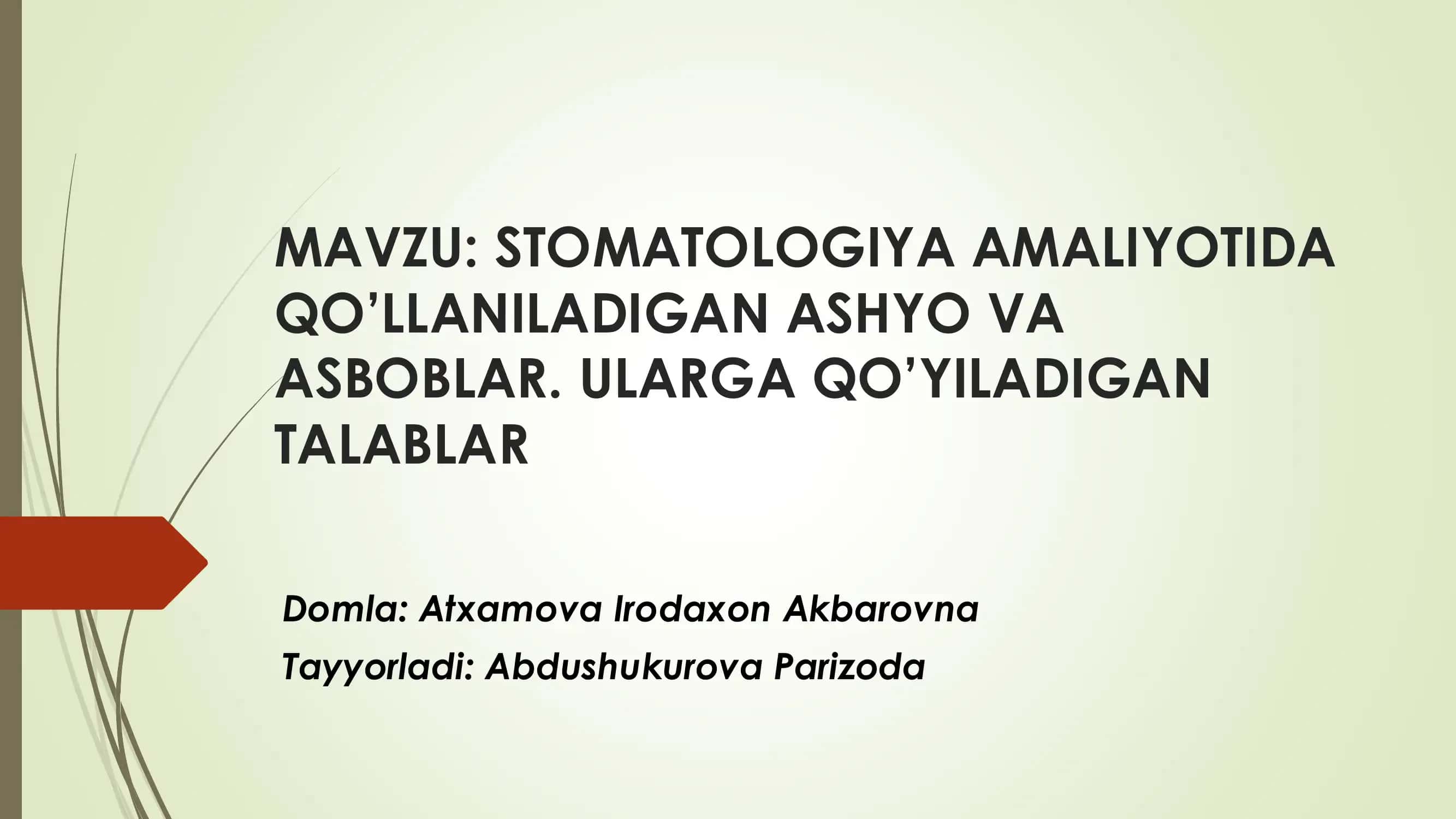Stomatologik instrumentlar 1