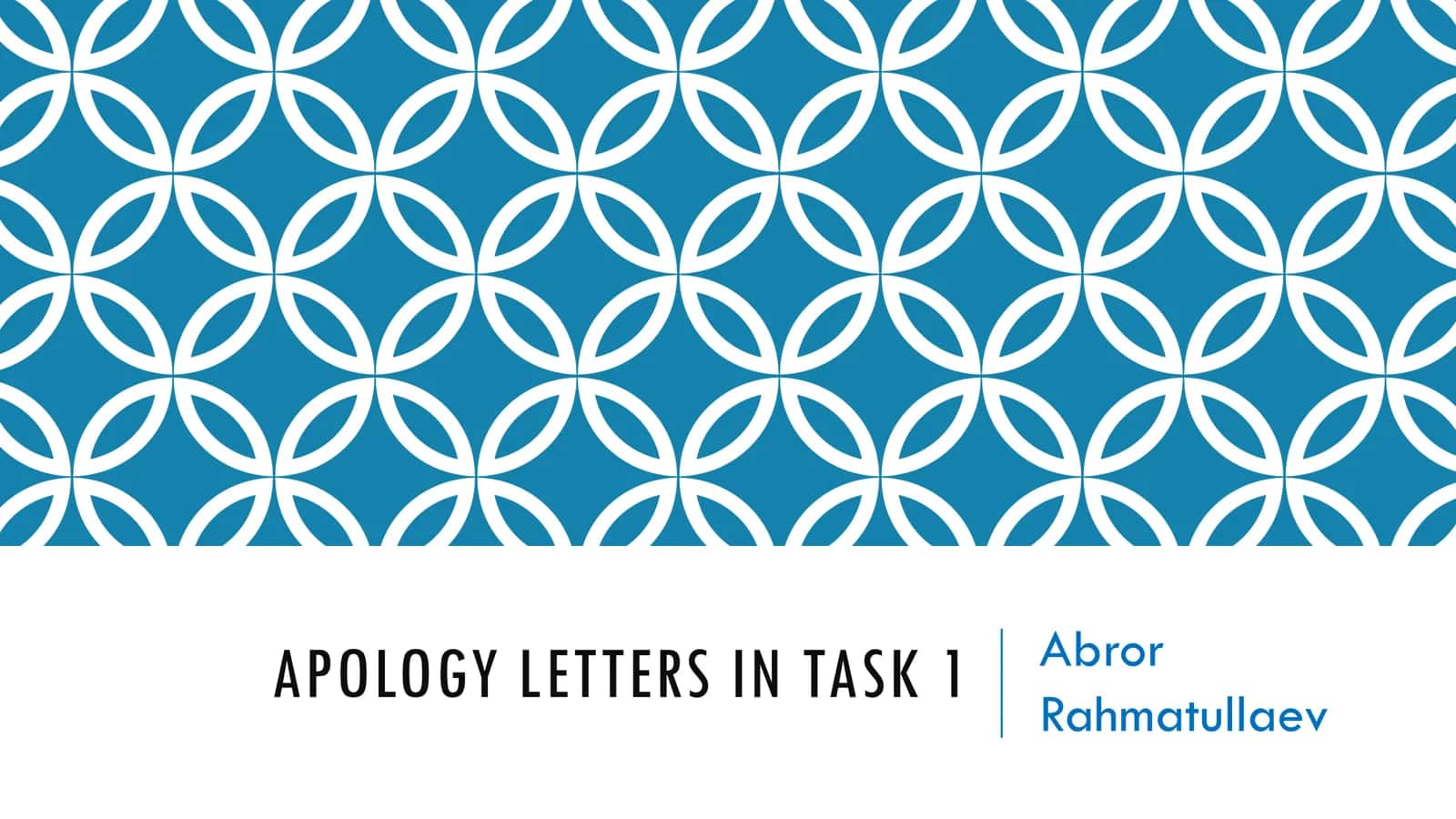 APOLOGY LETTERS IN TASK 1 1