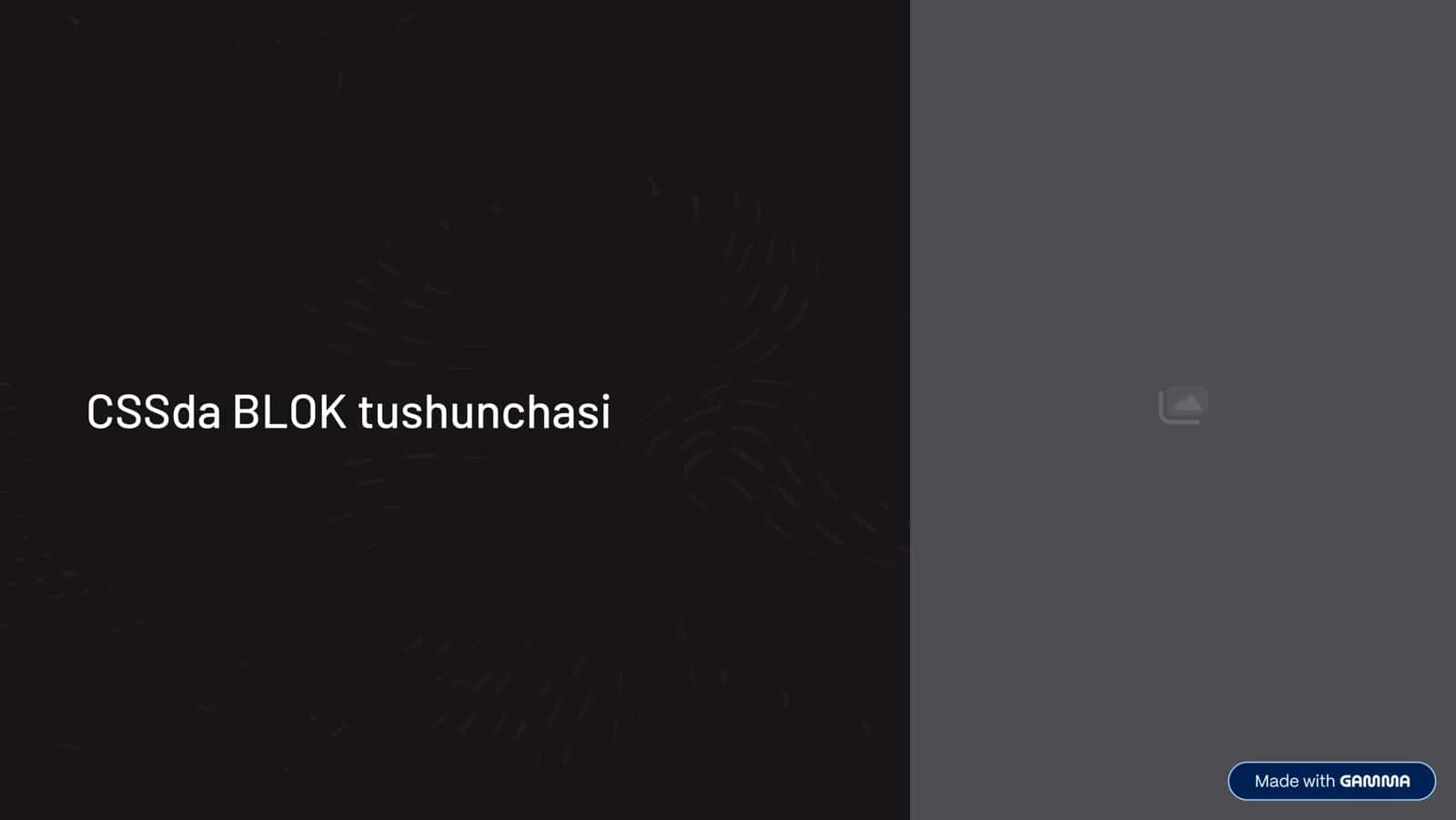 CSSda BLOK tushunchasi 1