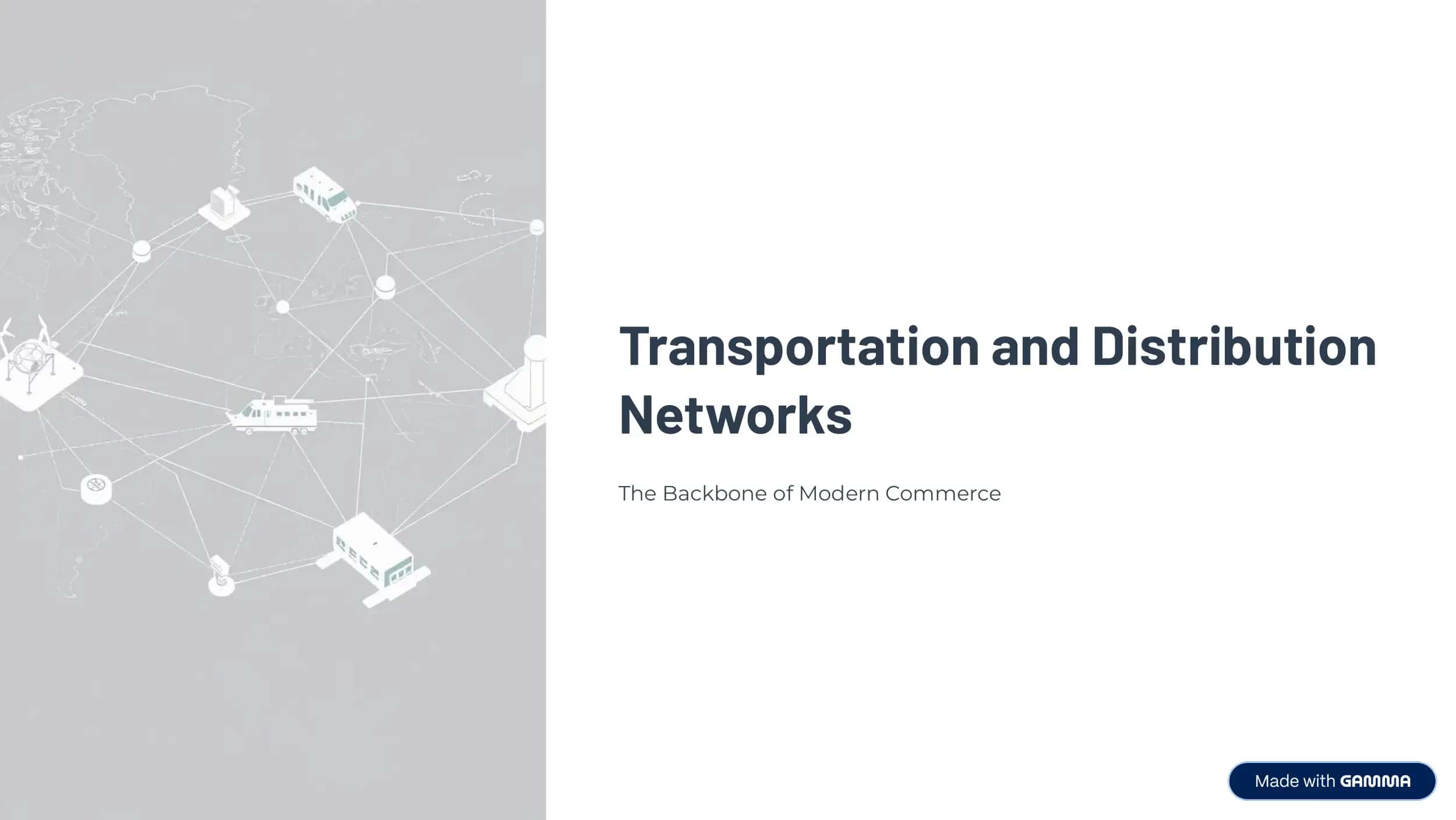 Transportation and Distribution Networks 1