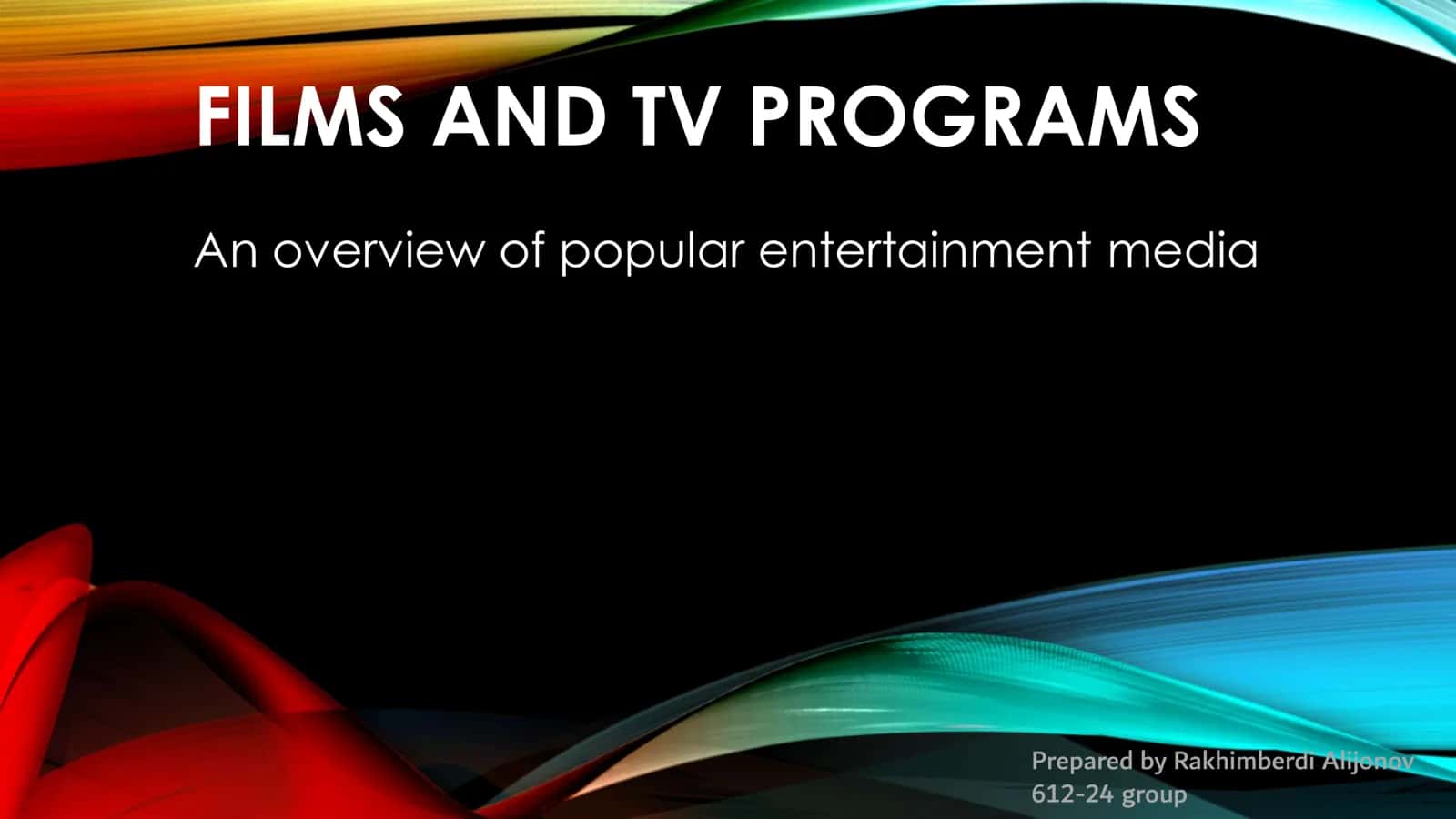 FILMS AND TV PROGRAMS 1