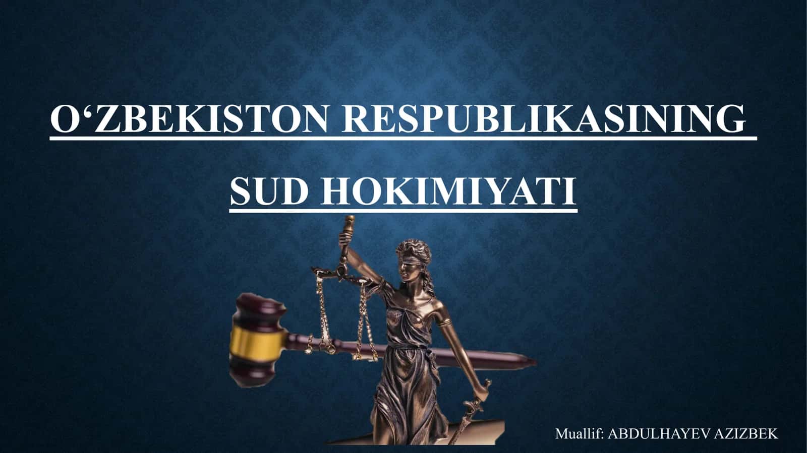 O’zbekiston Respublikasining Sud Hokimiyati 1