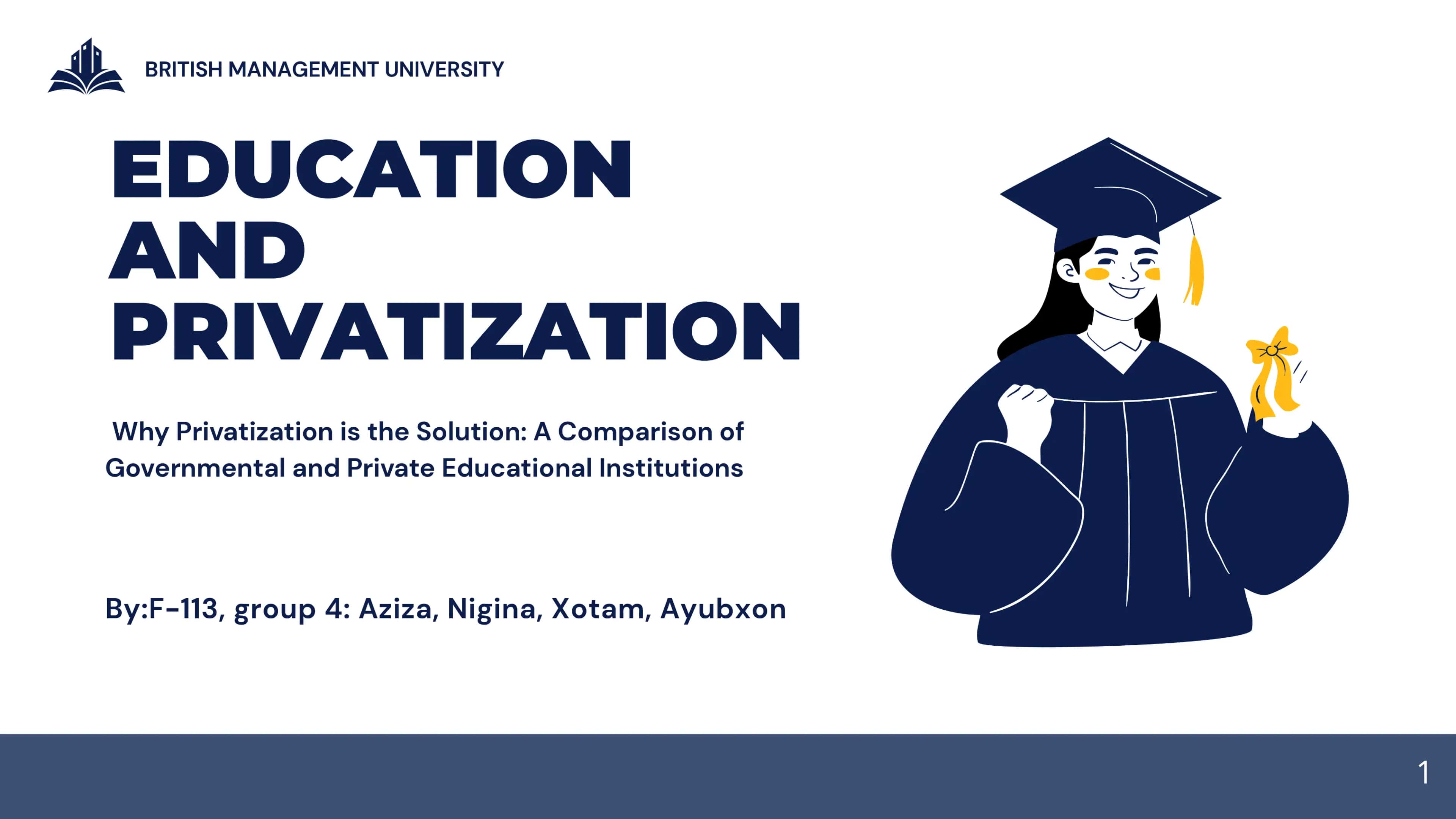 Presentation: Comparison of private and public educations 1