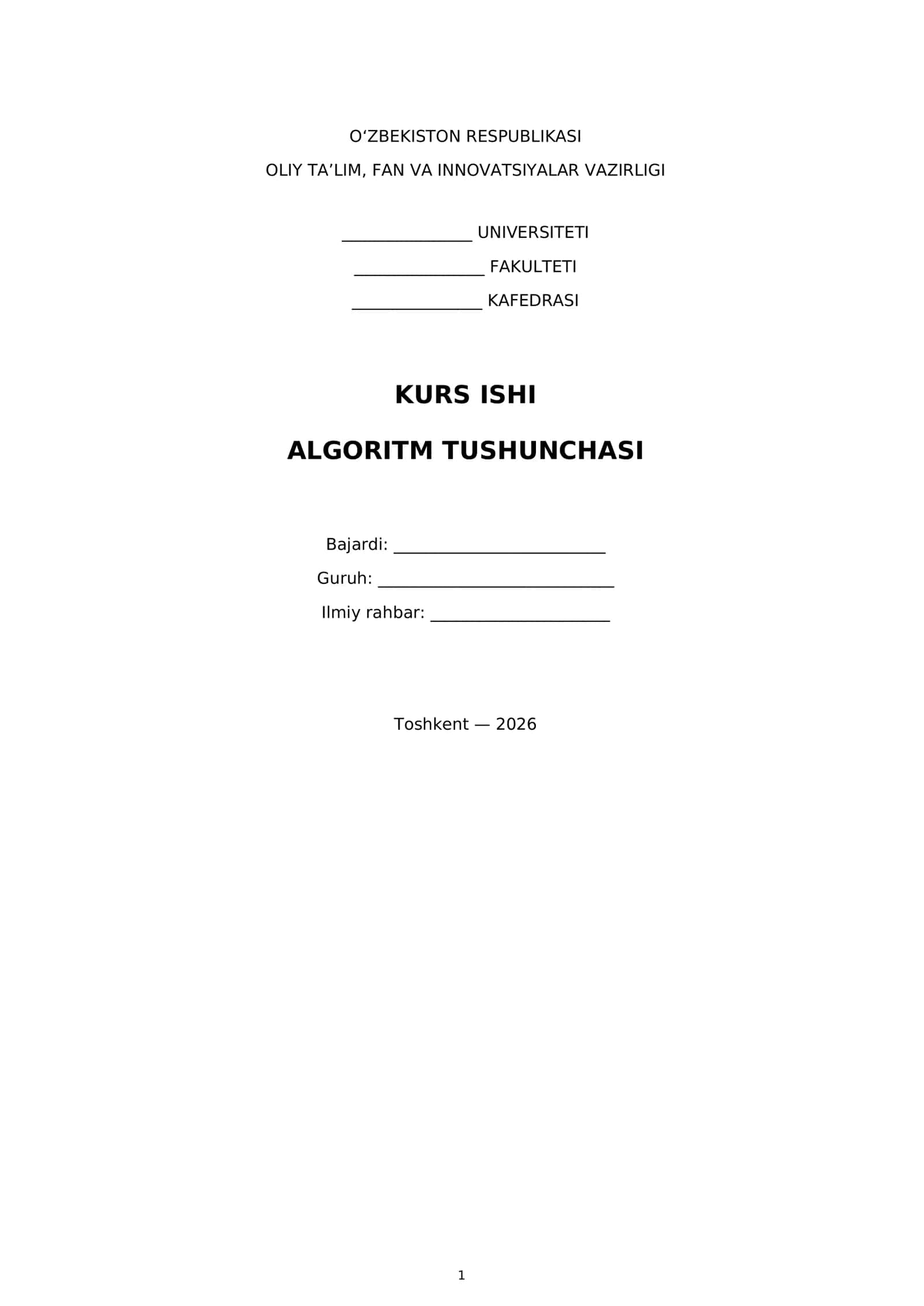 ALGORITM TUSHUNCHASI 1