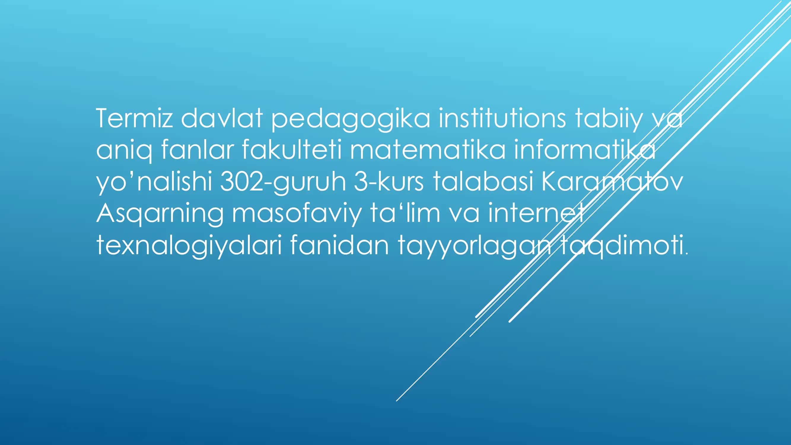 Sun’iy intellekt (SI / AI) kurslari 1