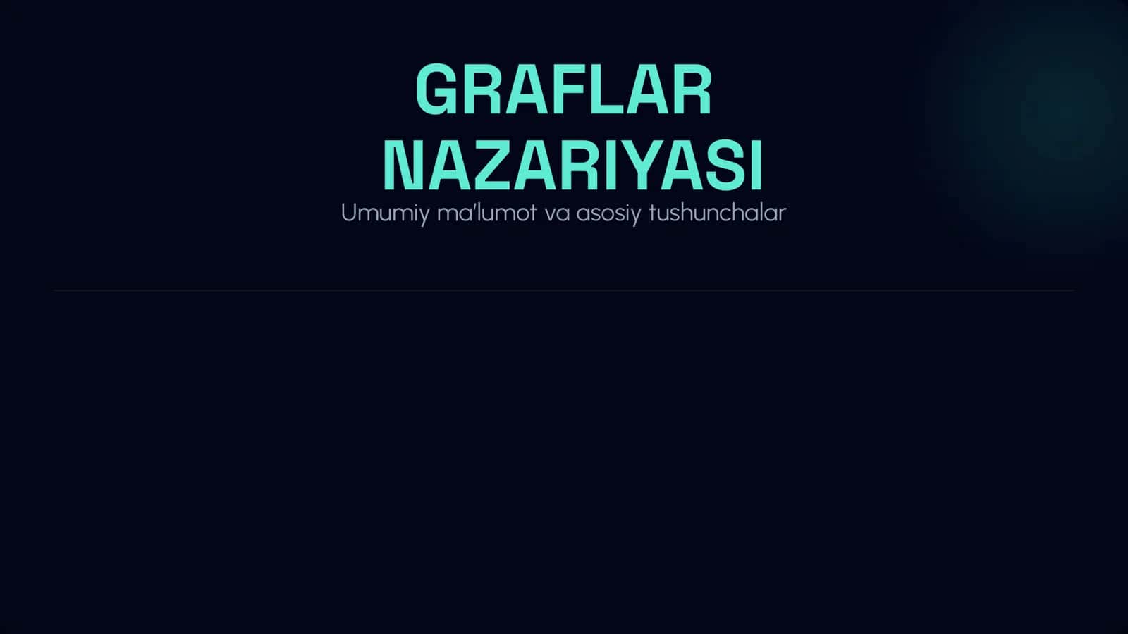 GRAFLAR NAZARIYASI 1