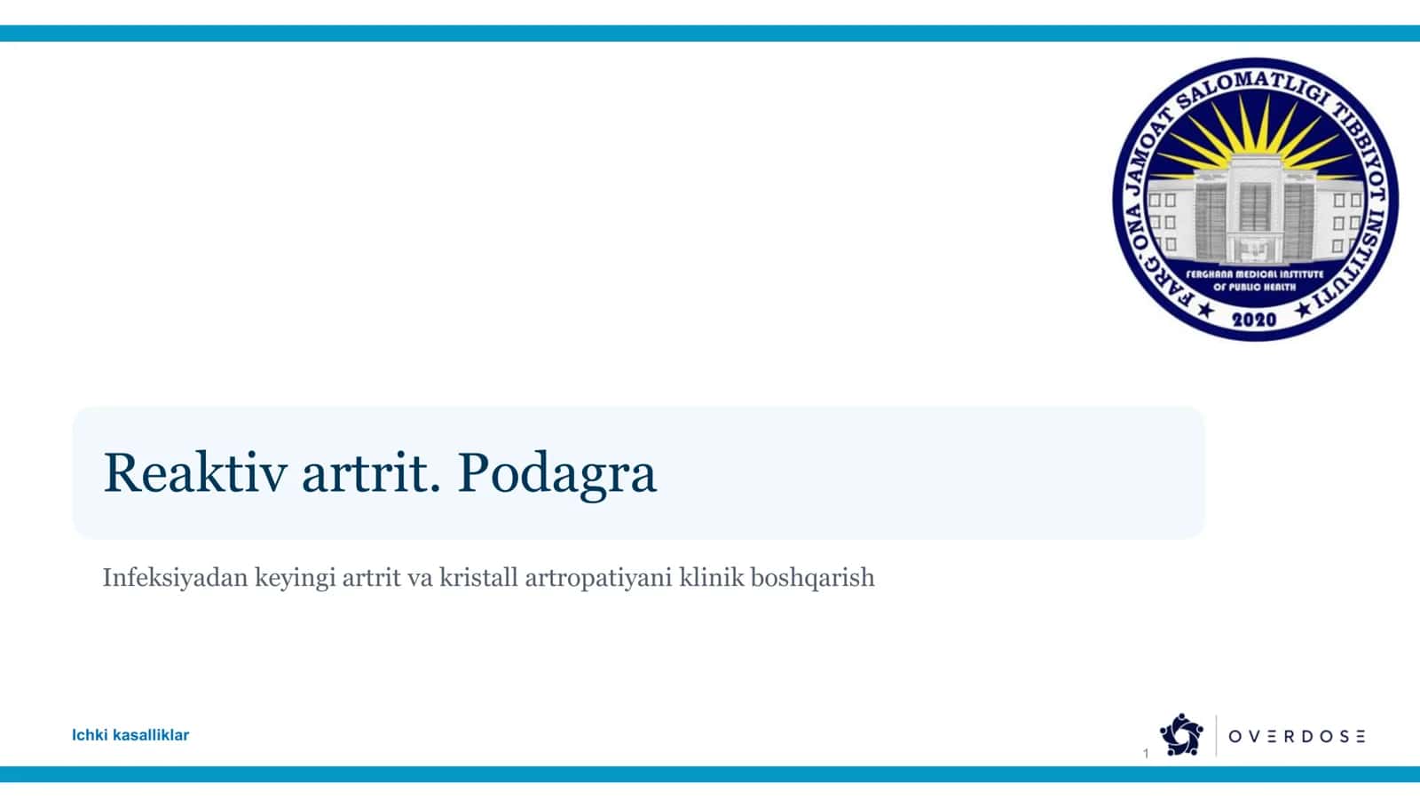 Reaktiv artrit (ReA) 1