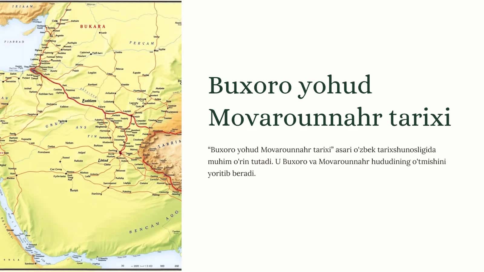 Buxoro yohud Movarounnahr tarixi 1