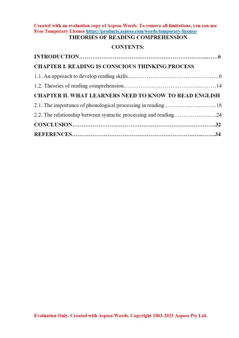 Theories of Reading Comprehension 1
