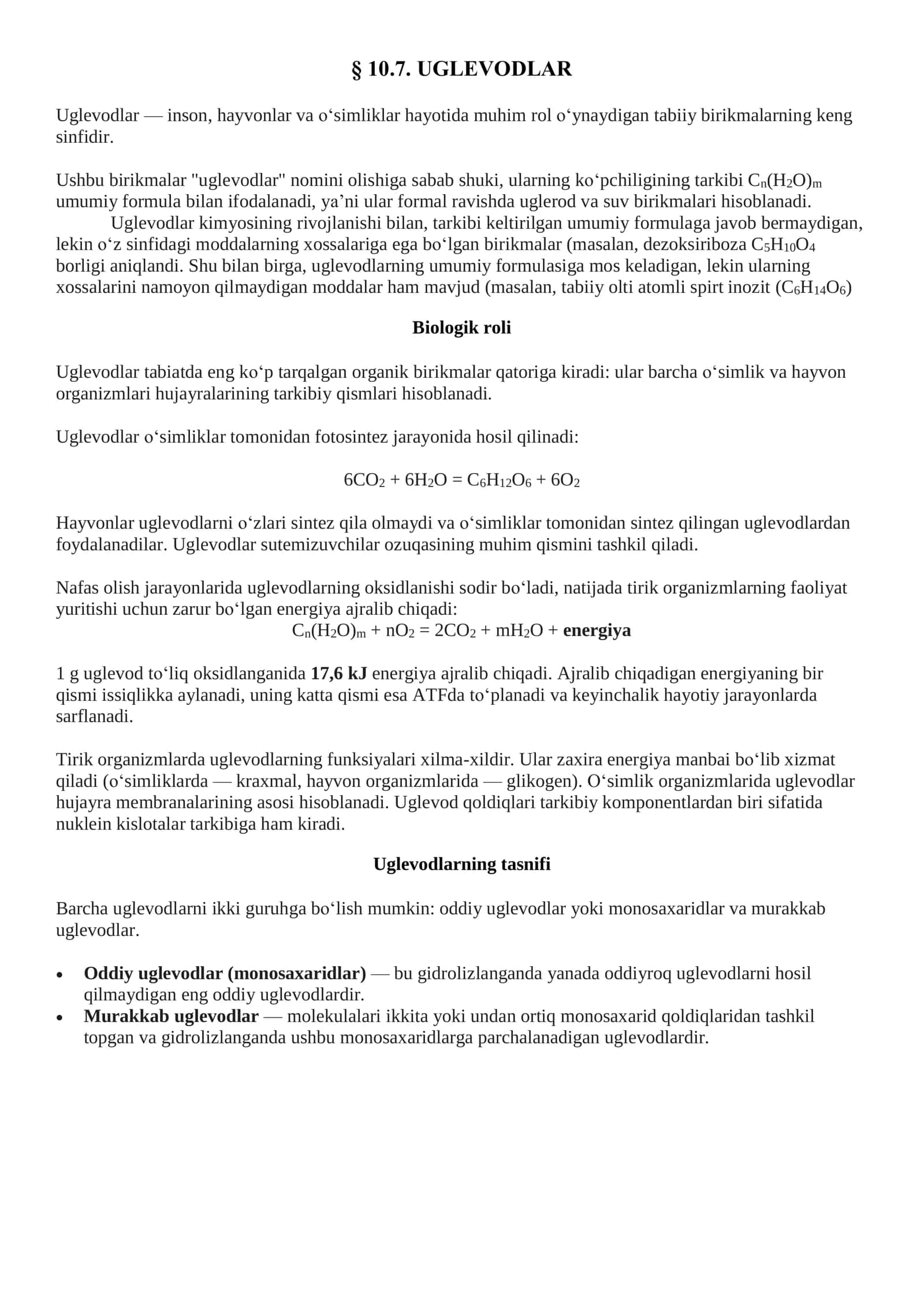 Uglevodlar 1