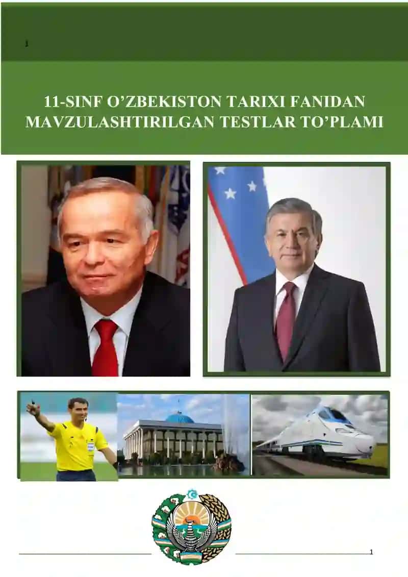 O‘zbekiston tarixi 11-sinf mavzulashtirilgan testlar to‘plami