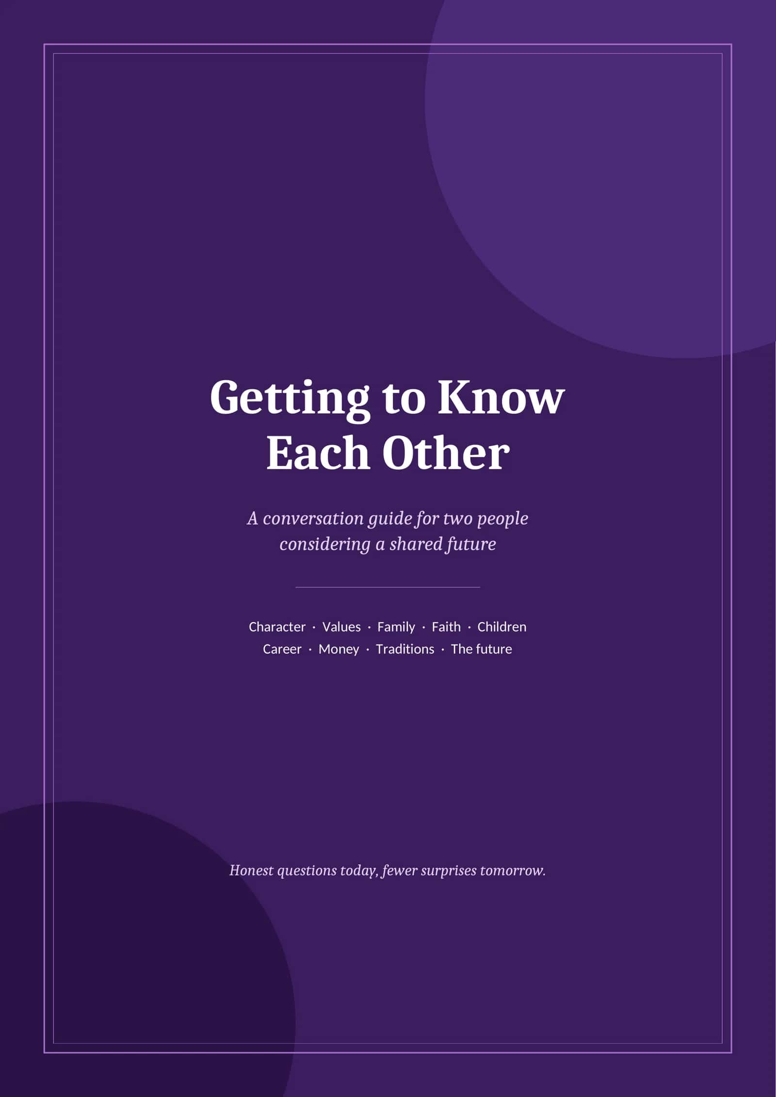 A conversation guide for two people 1