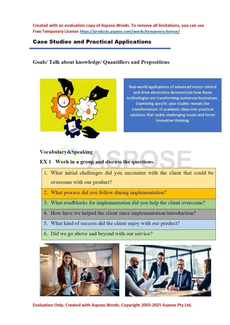 Case Studies and Practical Applications 1