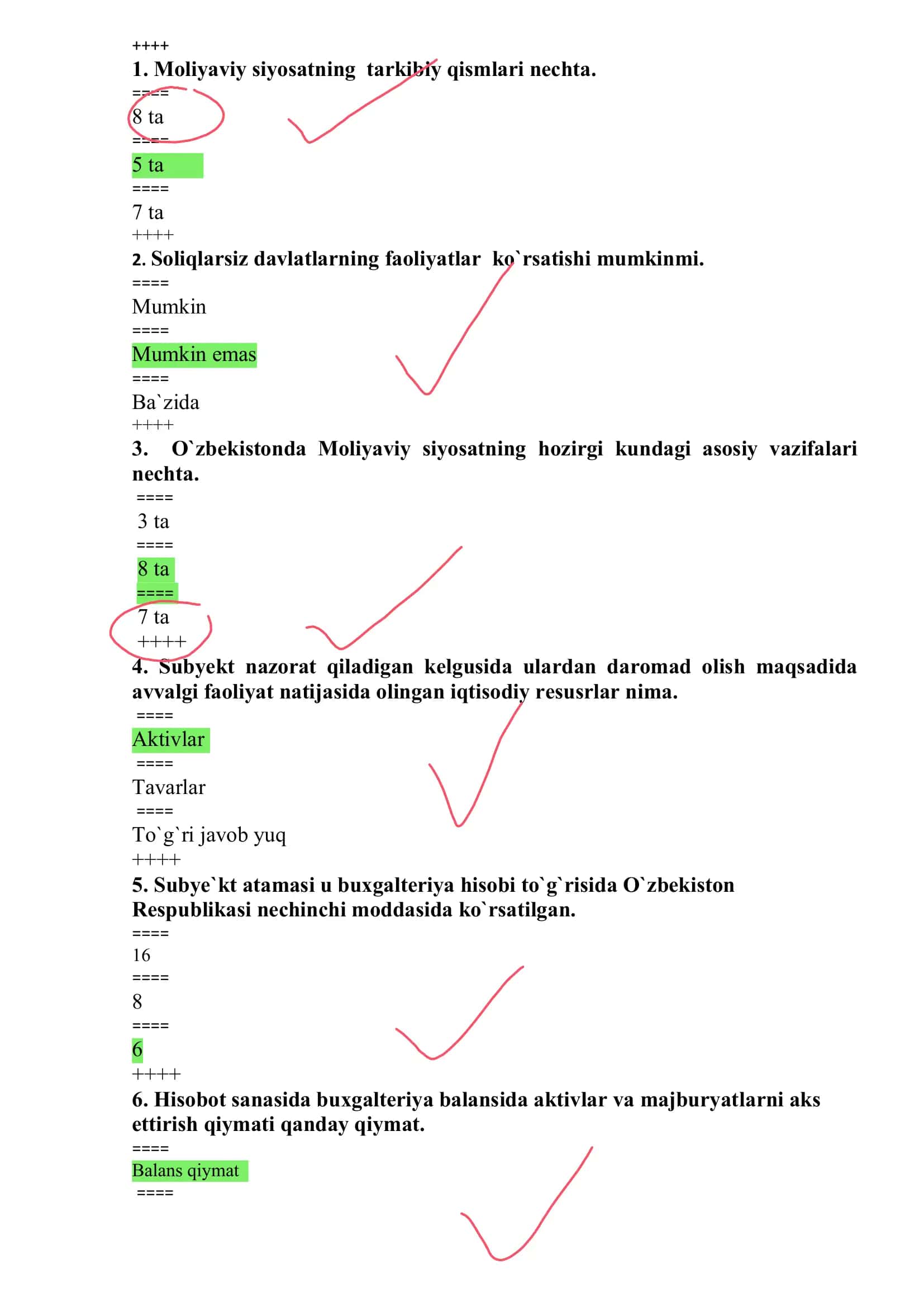 Moliyaviy hisobot yakuniy javoblari 1