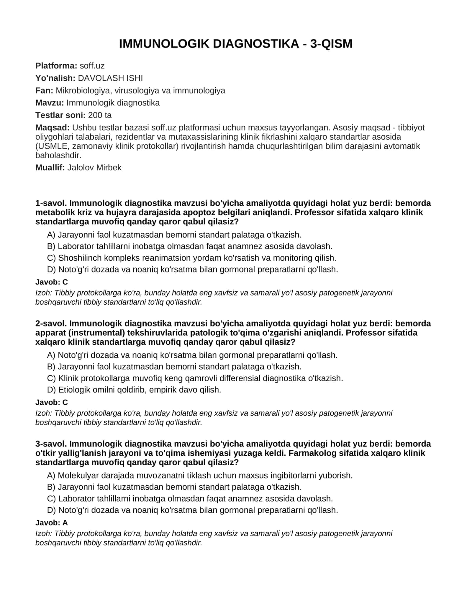 IMMUNOLOGIK DIAGNOSTIKA - 3-QISM 1