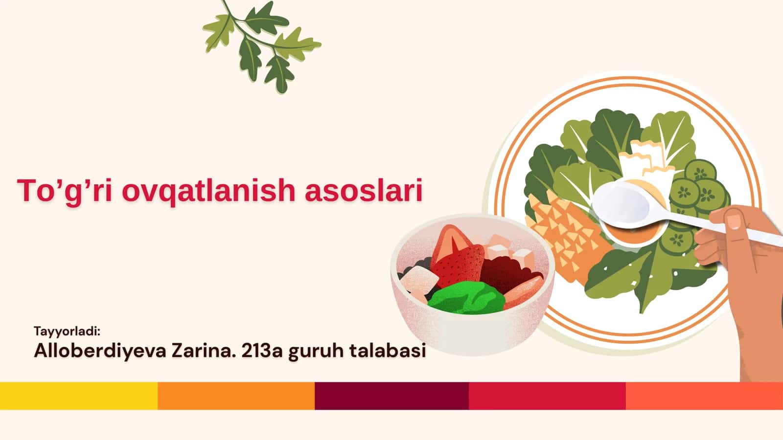 To’g’ri ovqatlanish asoslari 1