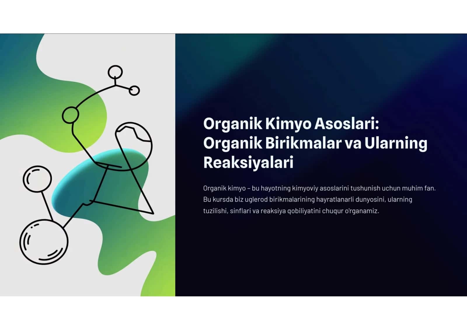 organik kimyo asoslari 1