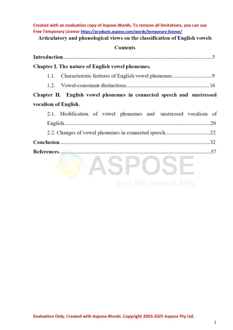 English vowels 1