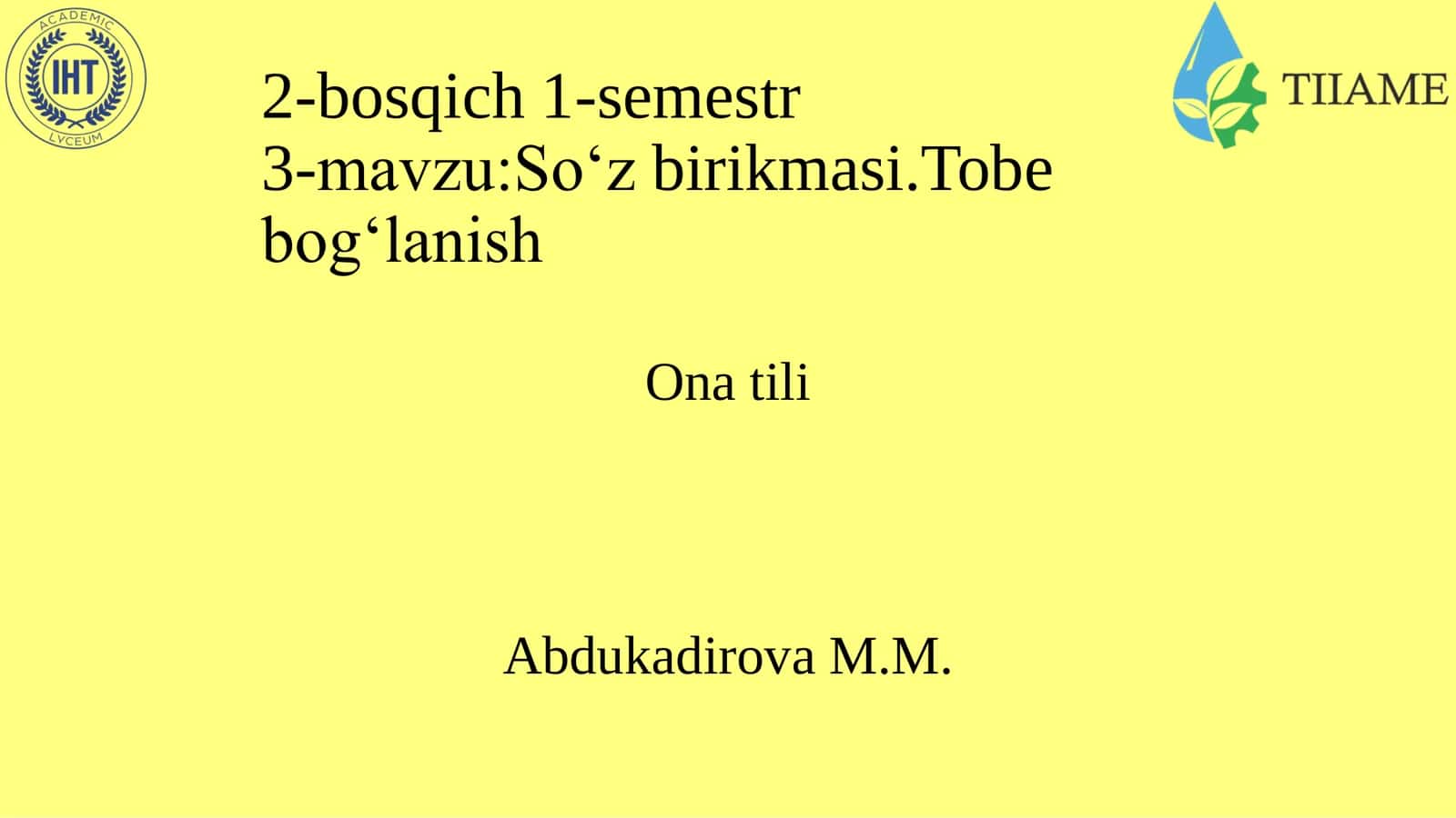 So‘z birikmasi va tobe bog‘lanish 1