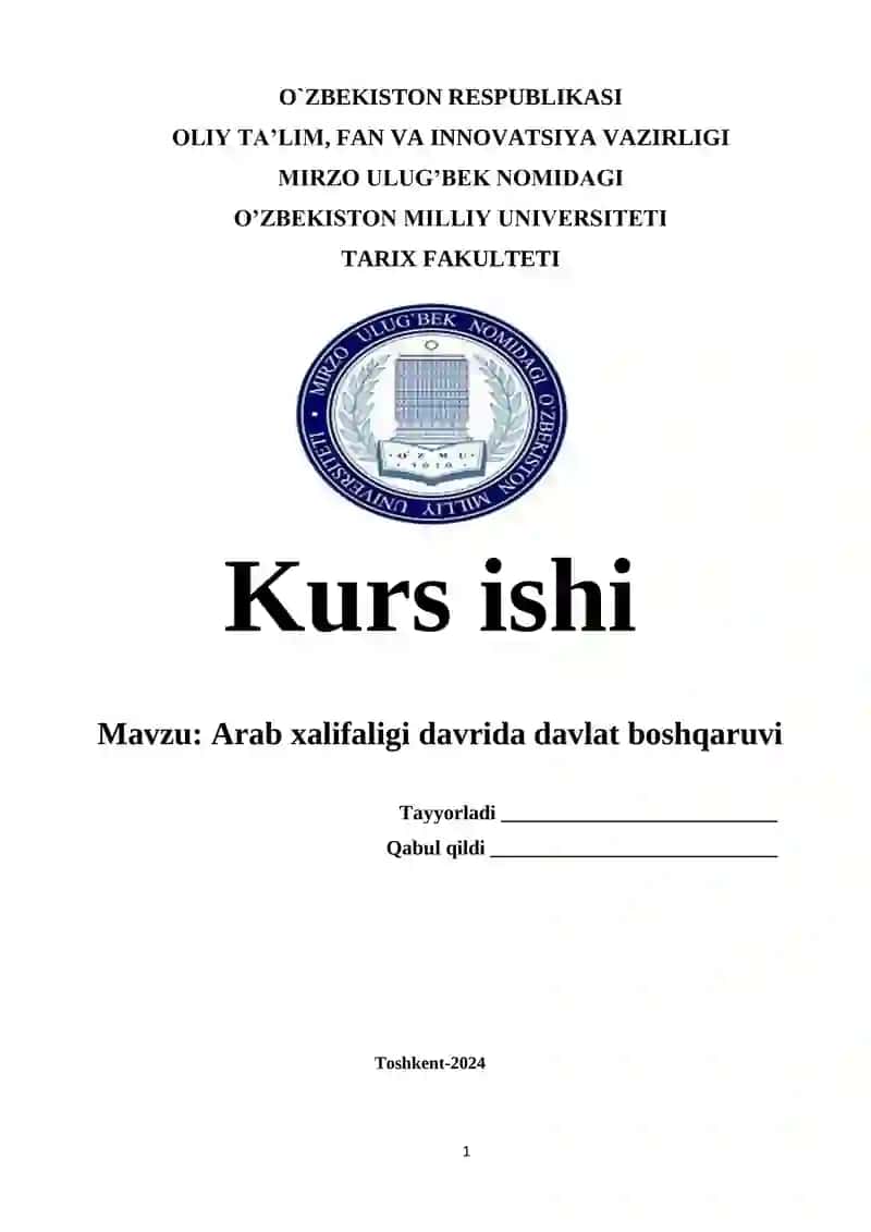 Arab xalifaligi davrida davlat boshqaruvi