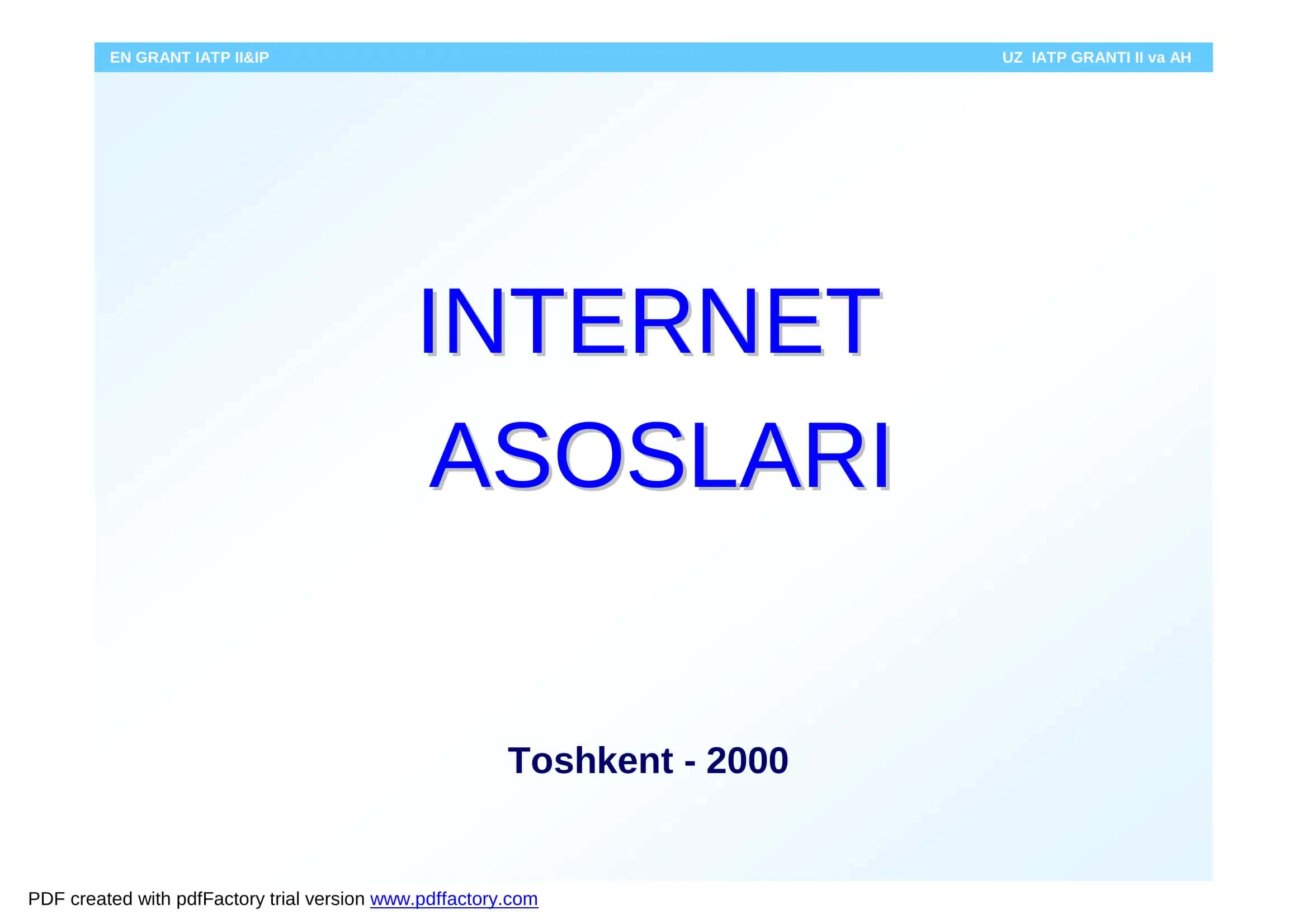 Internetning rivojlanishi 1