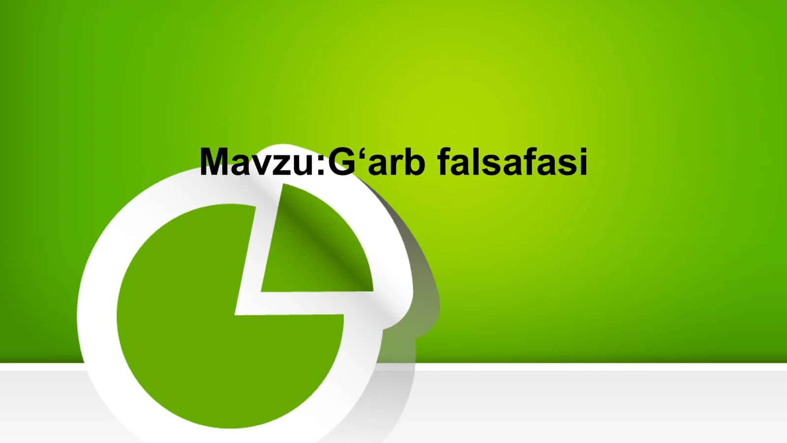 Gʻarb falsafasi 1