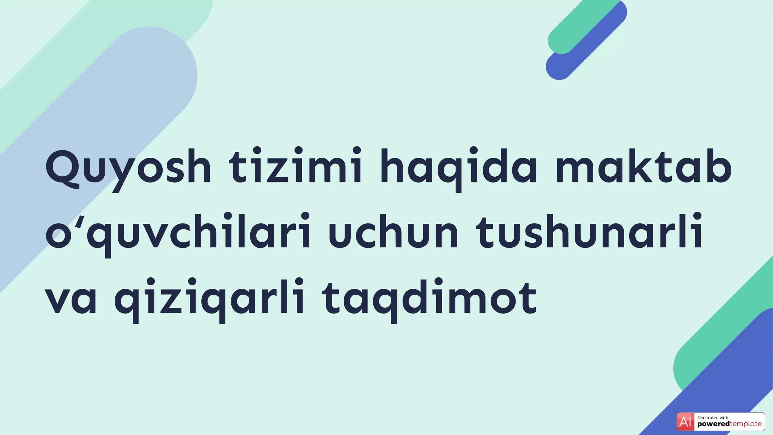 Quyosh tizimi haqida taqdimot 1