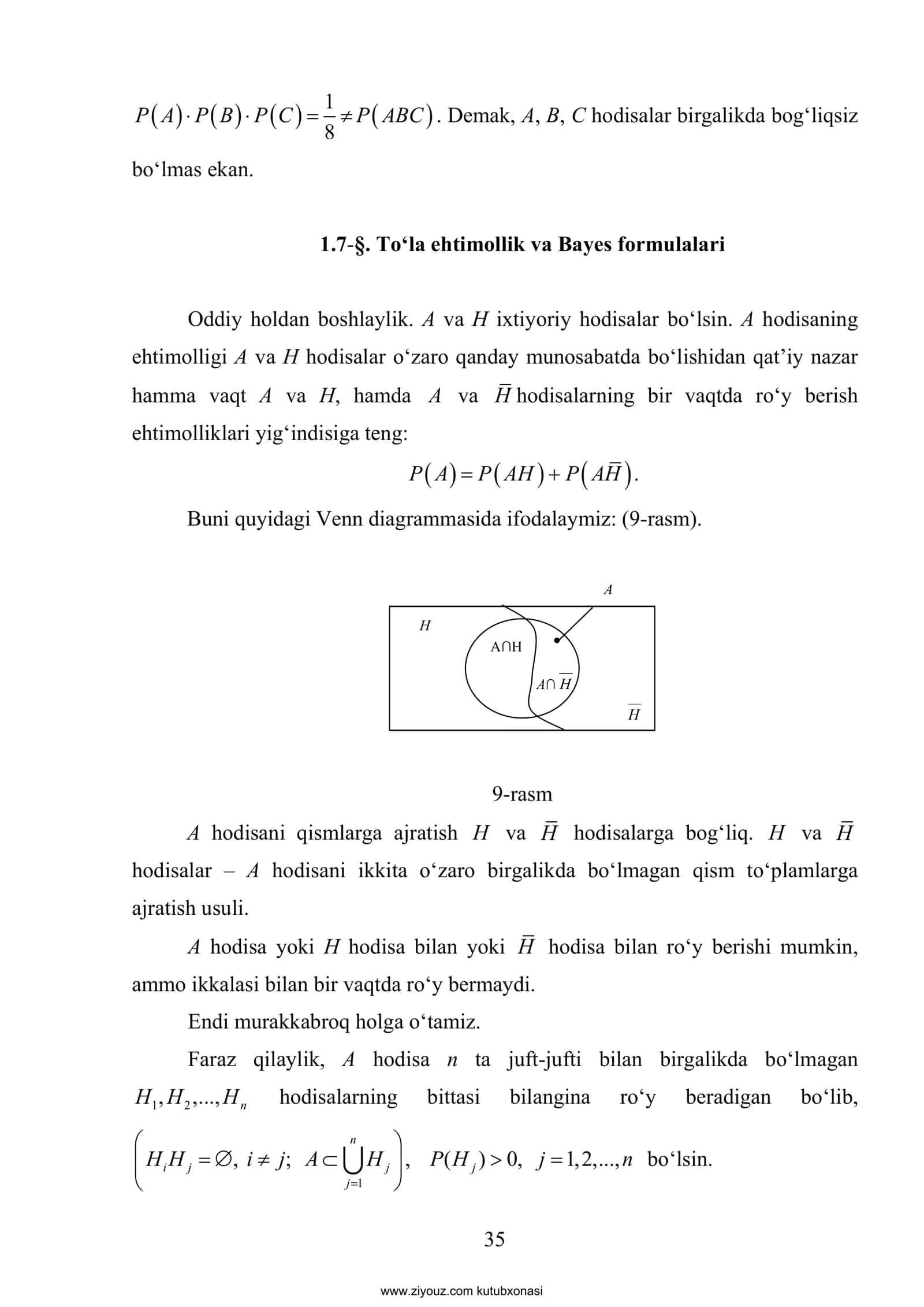 Bayes Formulalari 1