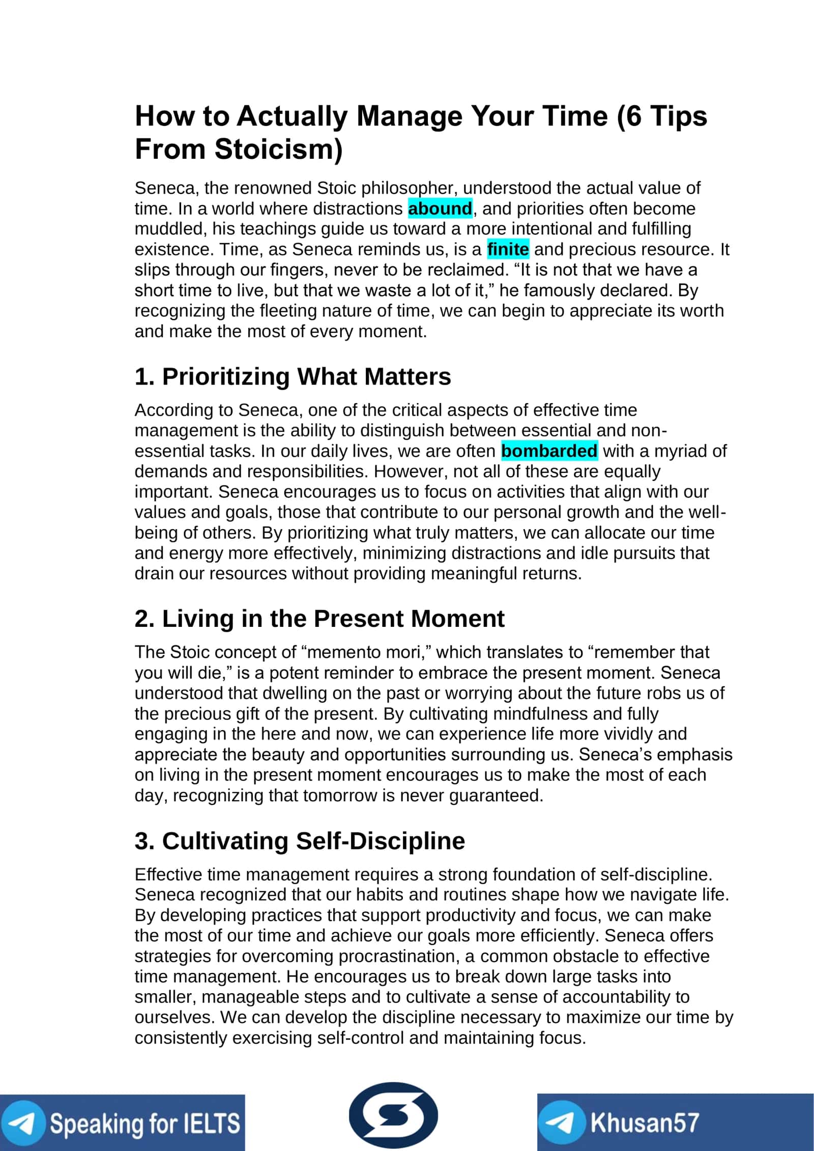 Stoic Philosophy on Time Management 1