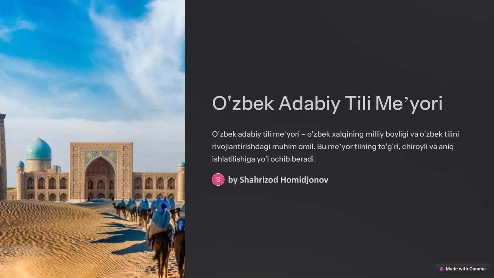 O'zbek Adabiy Tili Meʼyori 1