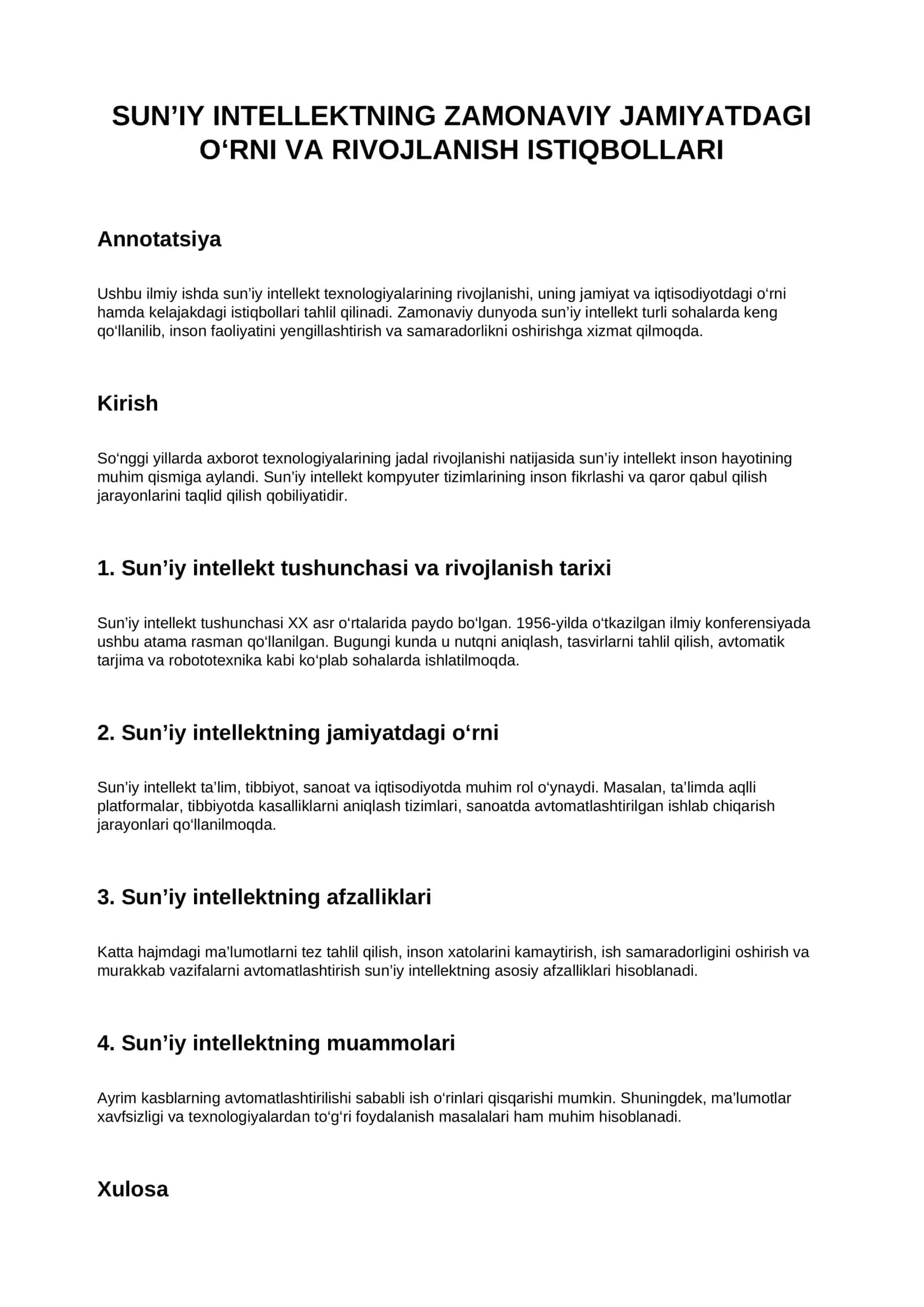 Suniy intelekt 1