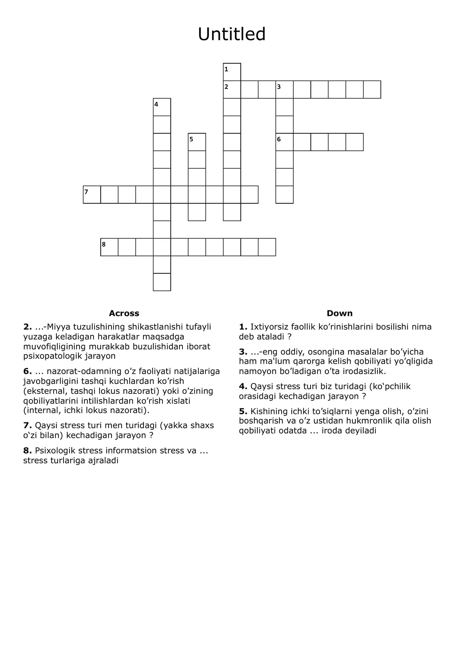 Psixologik stress 1
