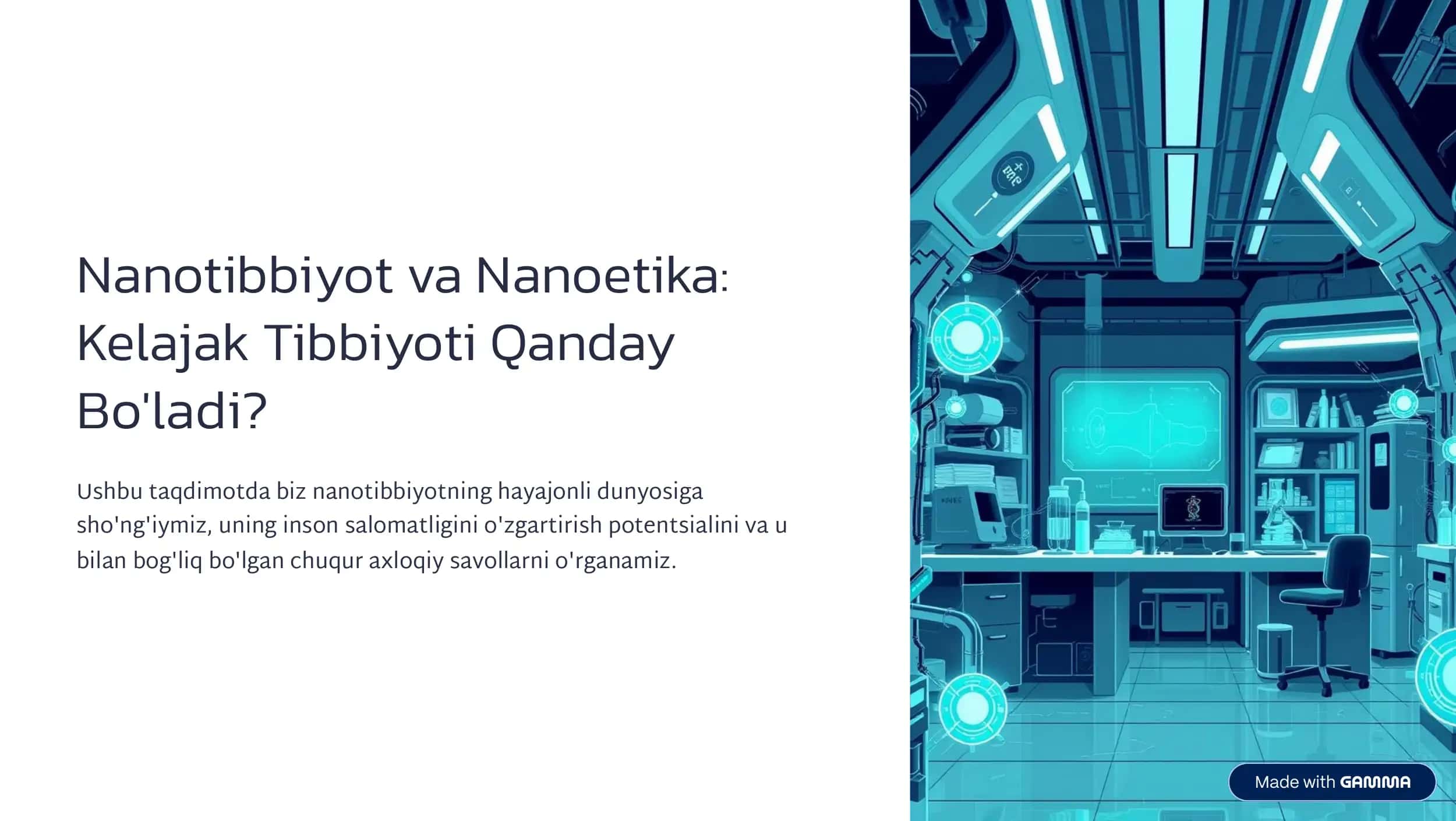 Nanotibbiyot va Nanoetika 1