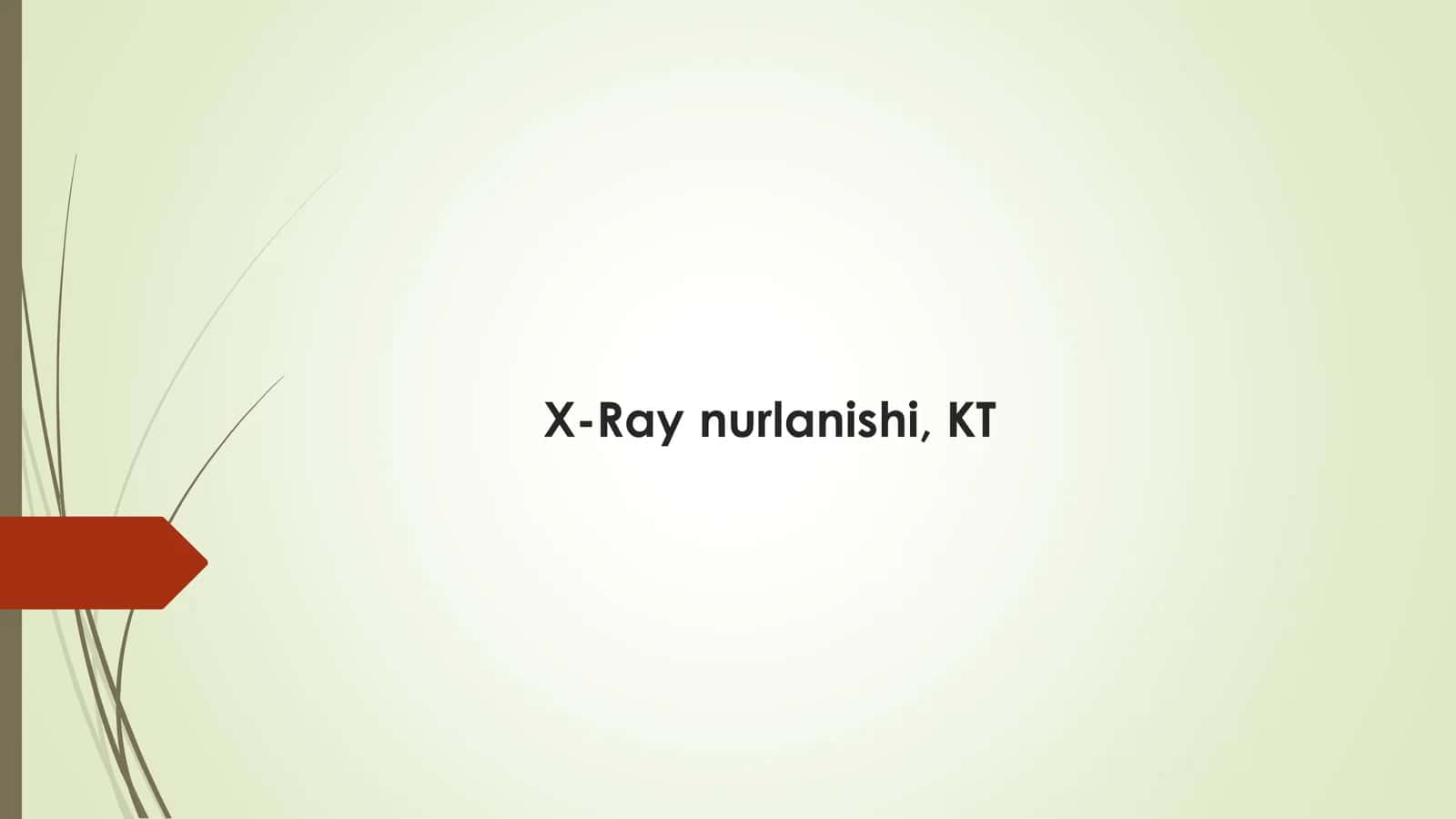 X-Ray nurlanishi, KT 1